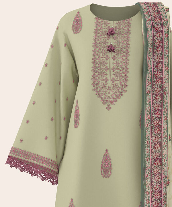 3 Piece - Embroidered Lawn Suit