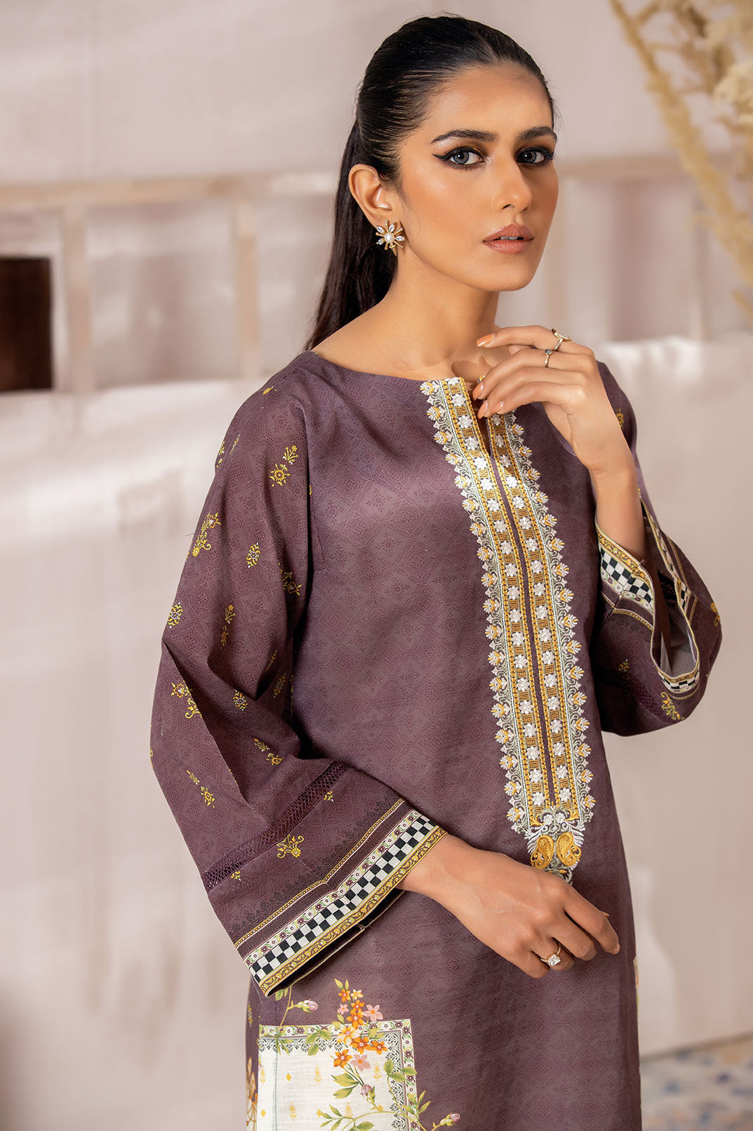 Embroidered Silk Culottes (As Shown)