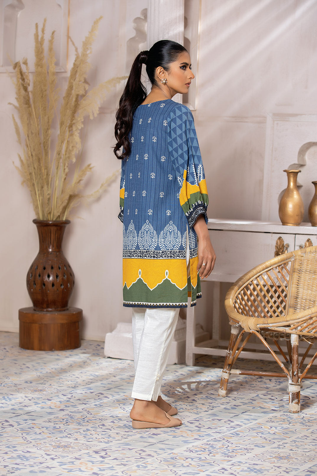 Cotton Silk Shalwar (As Shown)