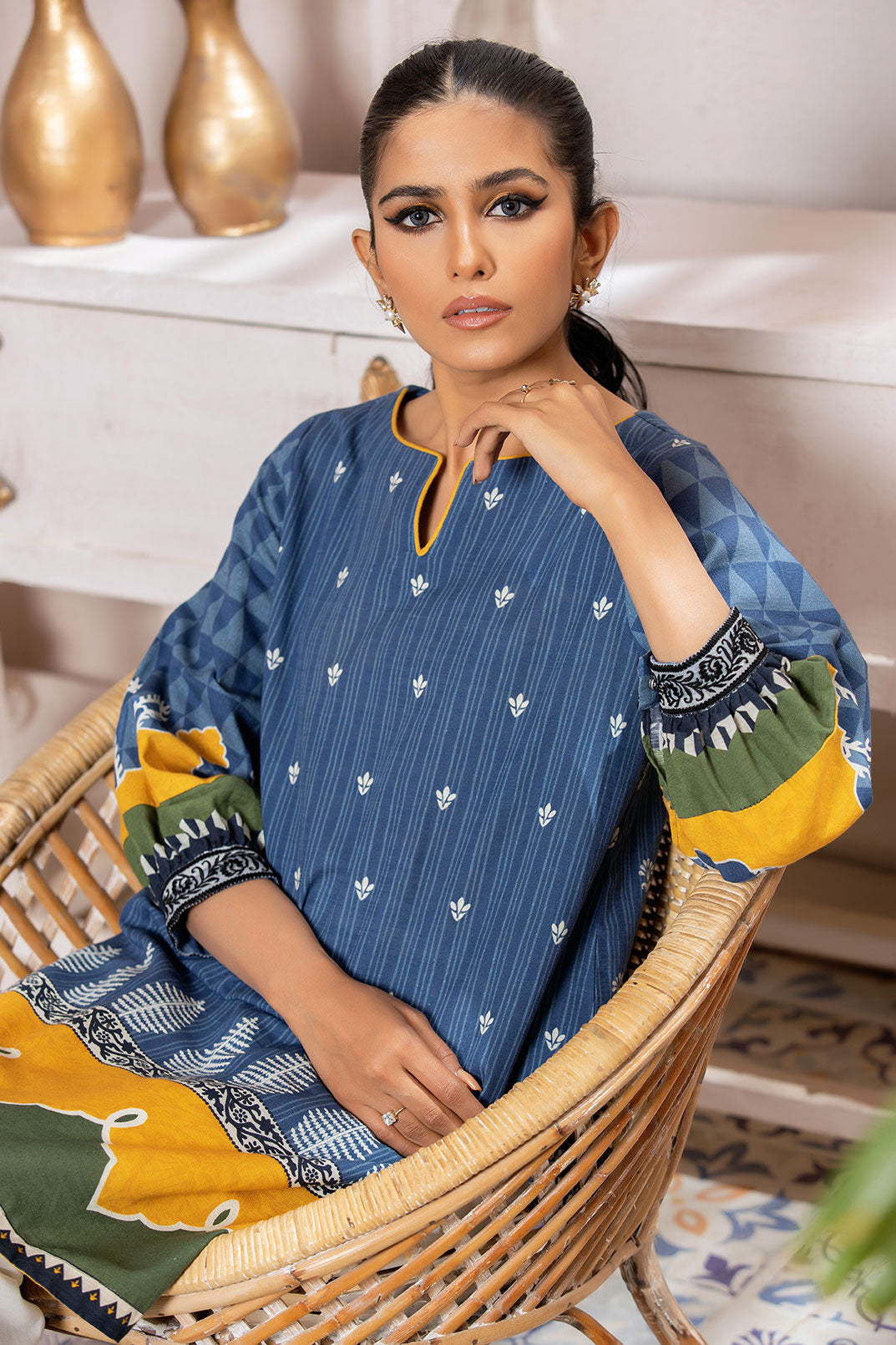 Cotton Silk Shalwar (As Shown)