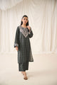 DC-2189 BLACK 2PCS  PRINTED KURTA WITH TROUSER