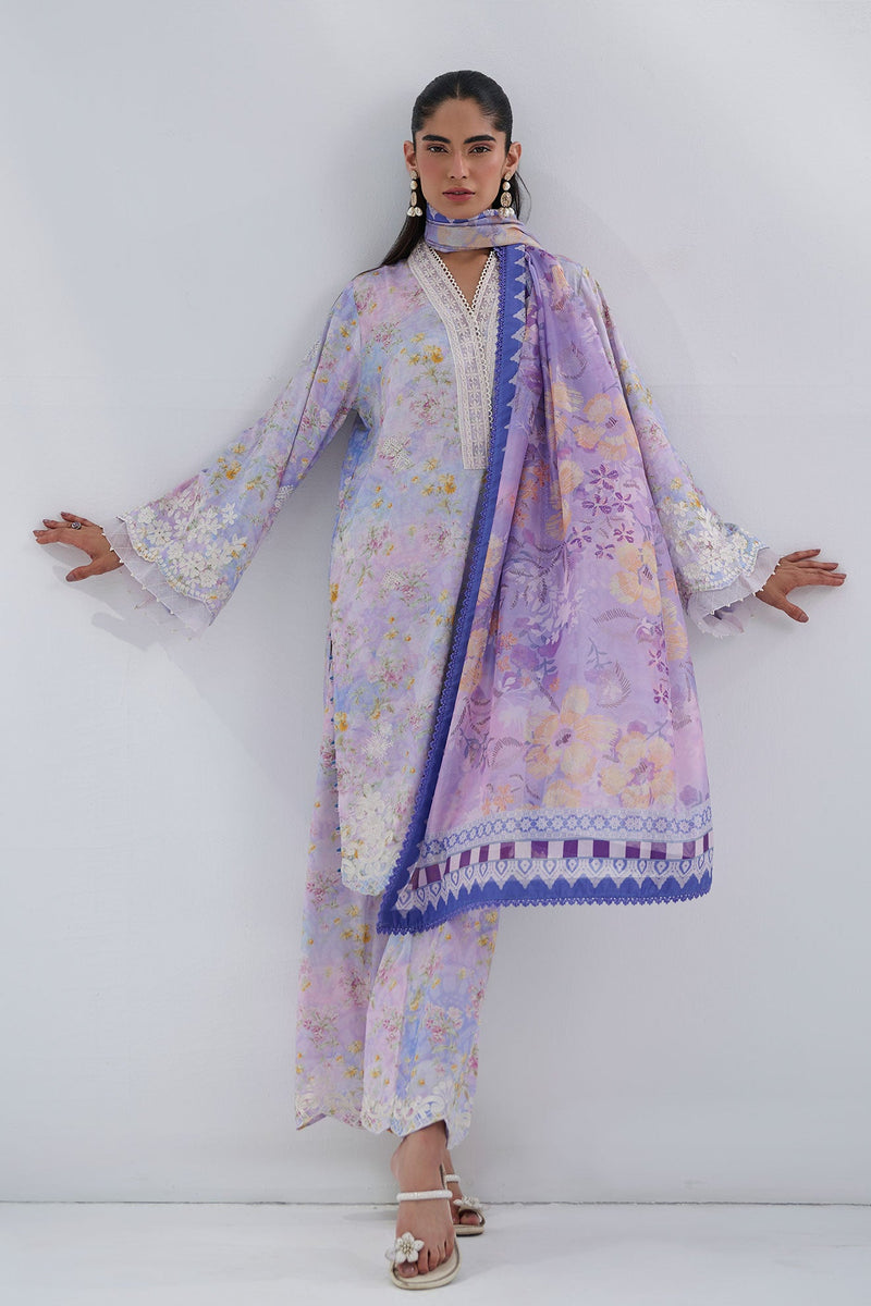SS25DD-2556  PURPLE PRINTED DUPATTA