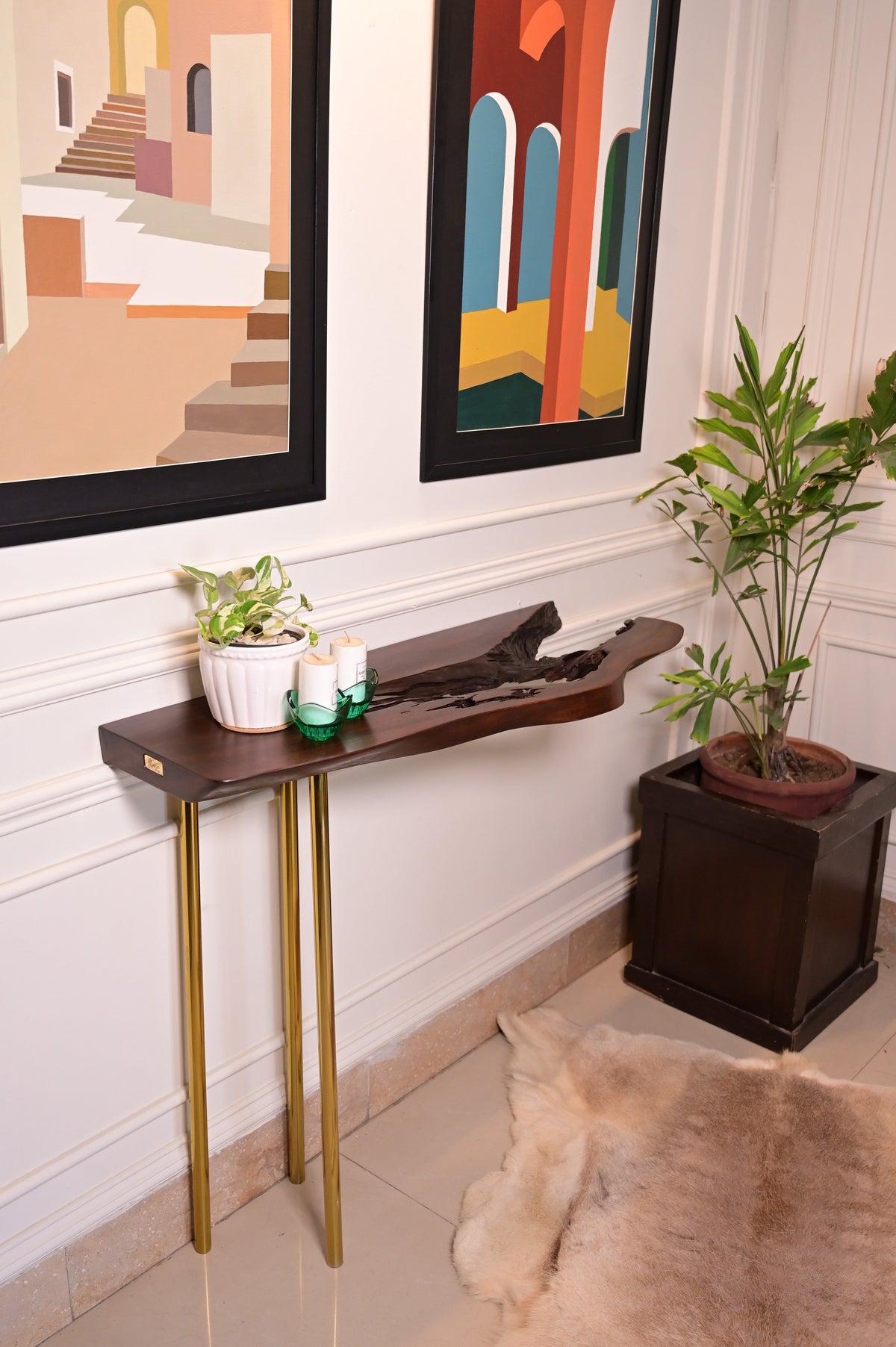 Sheesham hanging console 2105