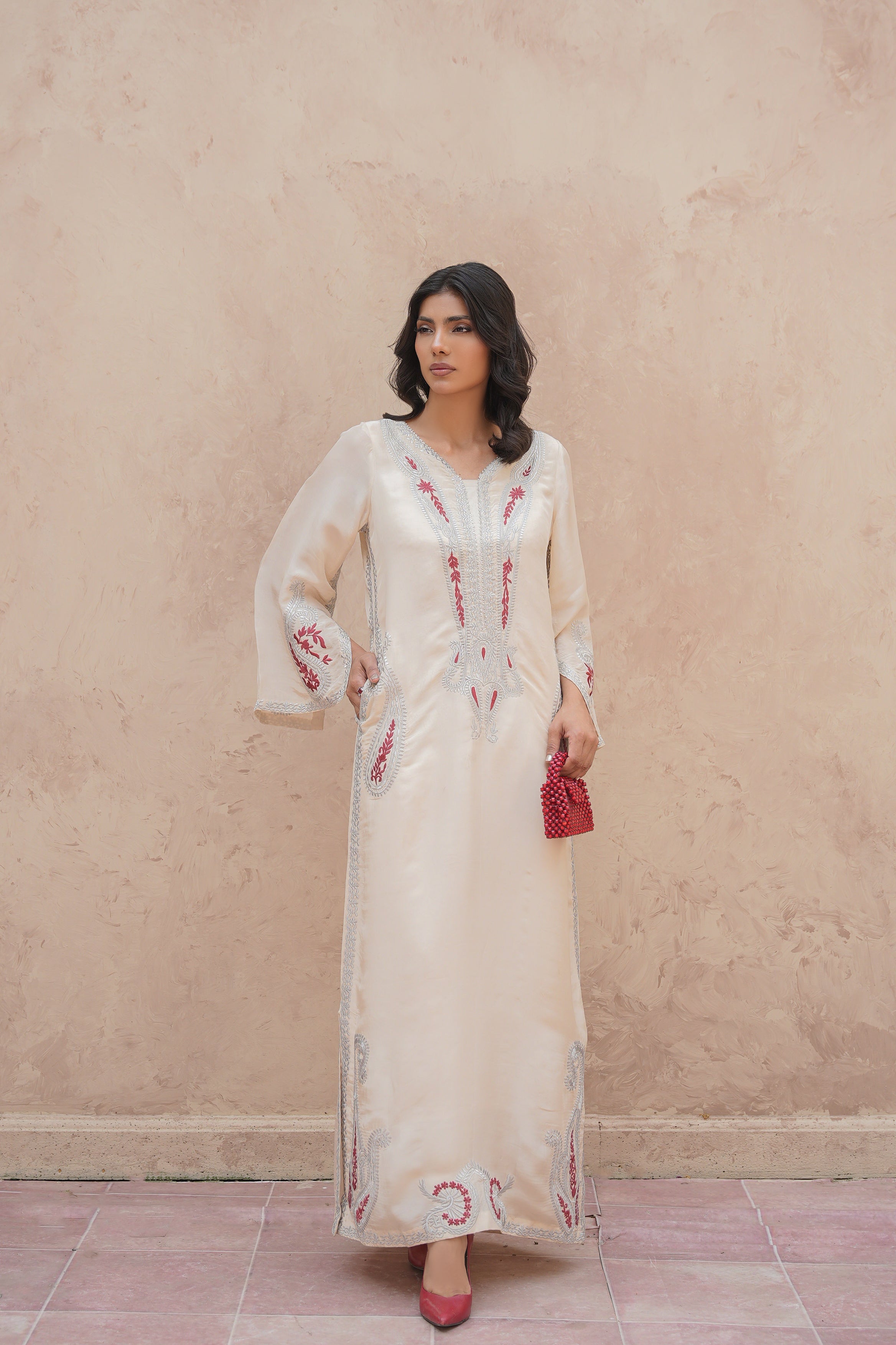 Serene White Kaftan