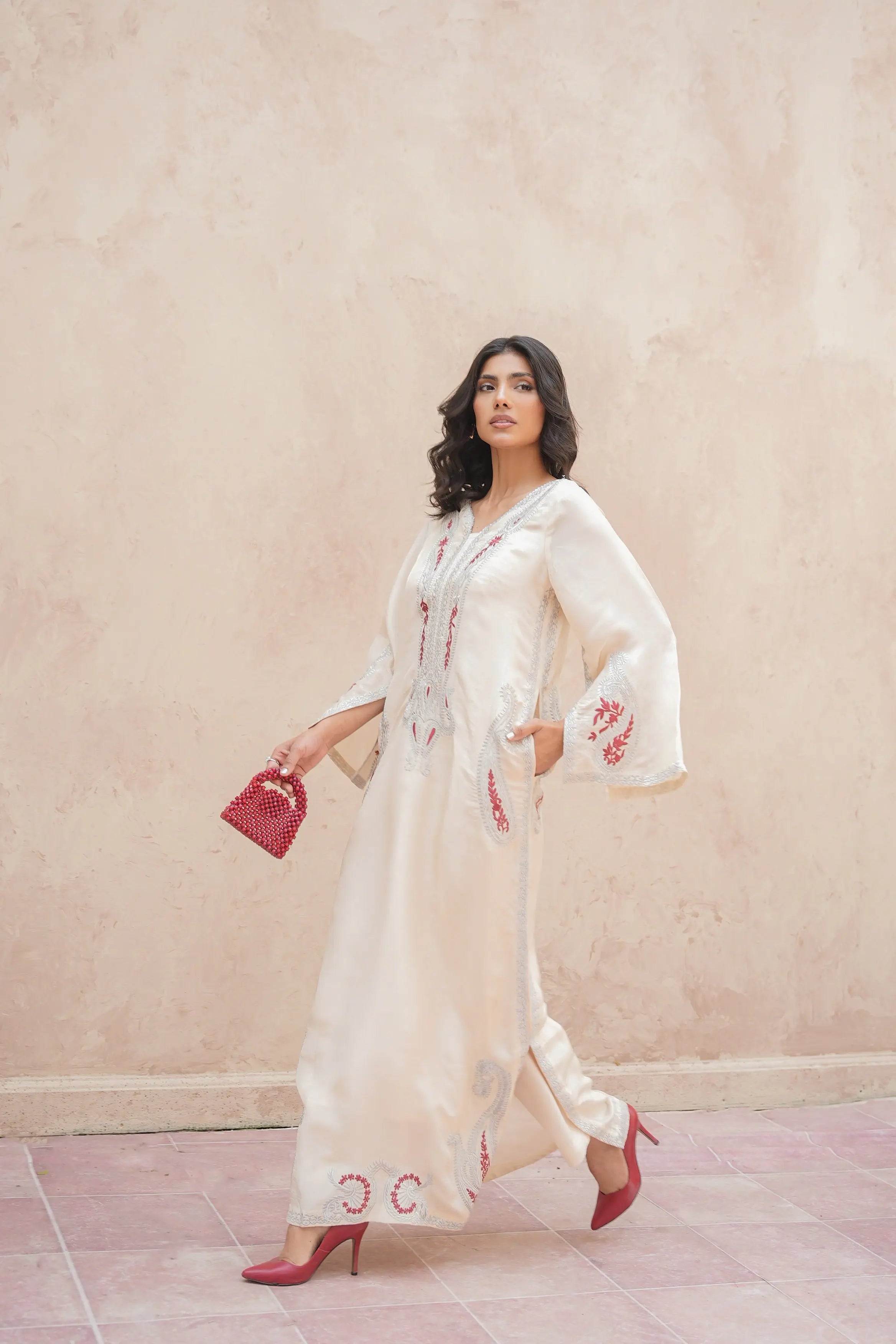 Serene White Kaftan