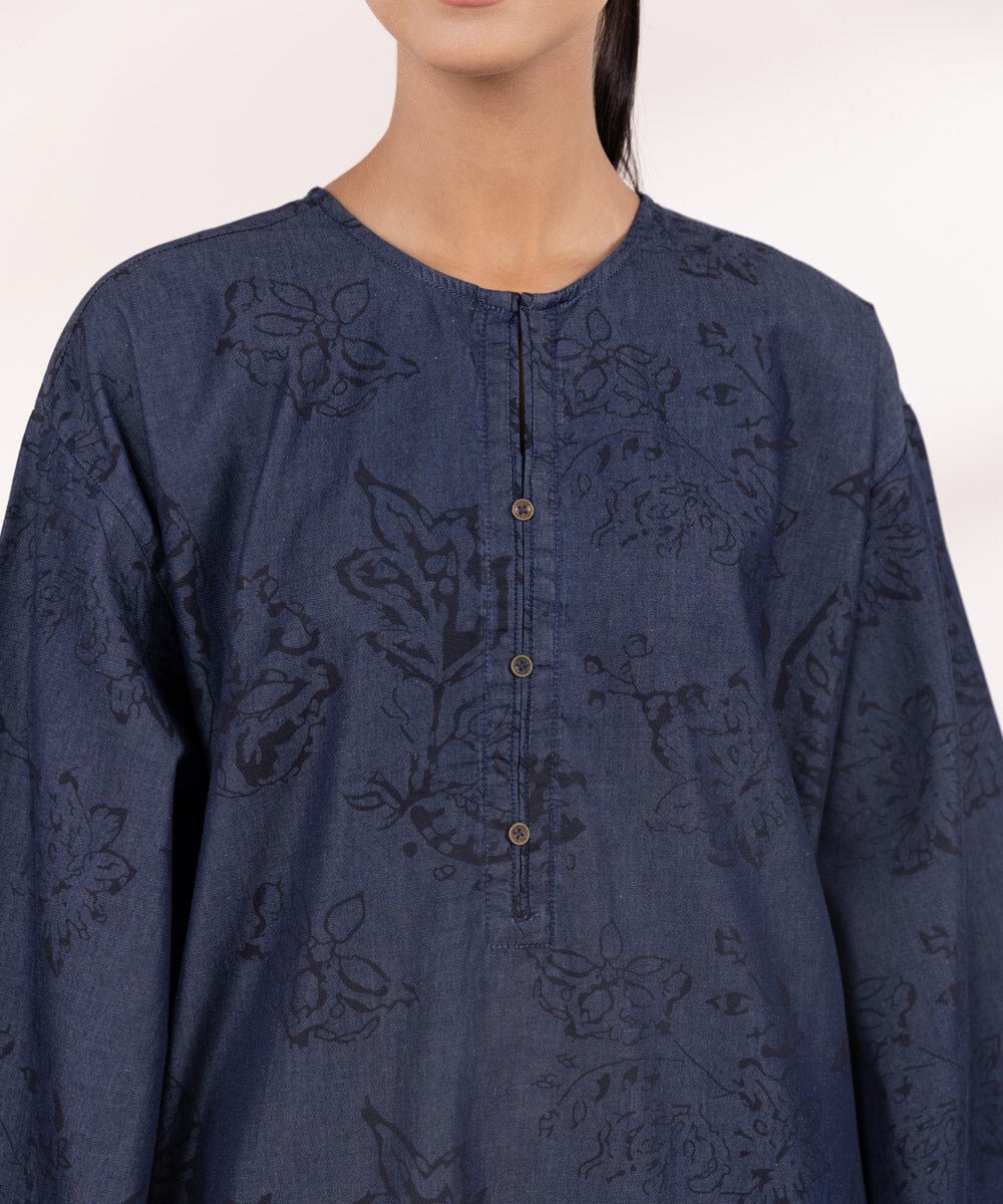Printed Denim Shirt