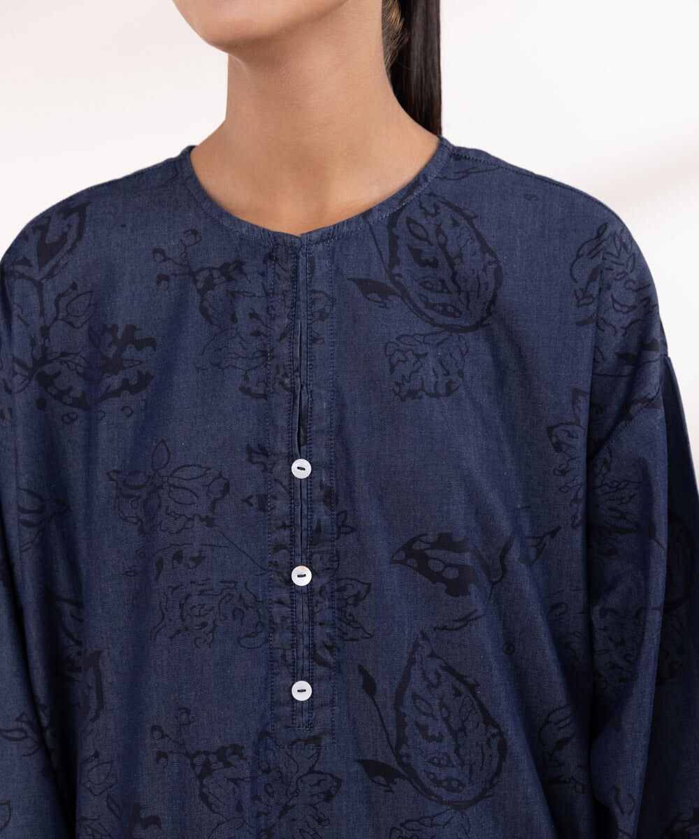 Printed Denim Shirt