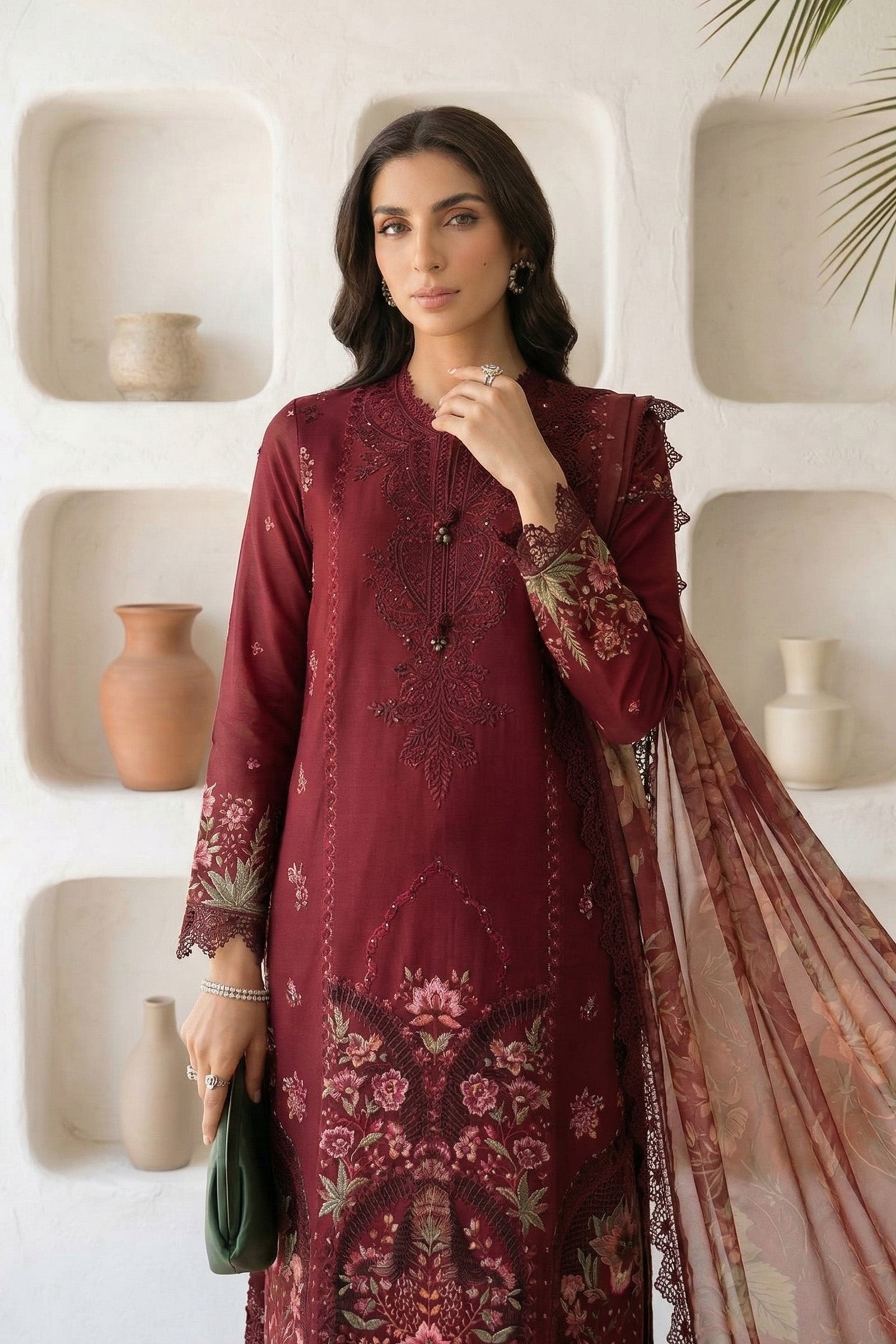 3 Piece Embroidered Lawn Suit