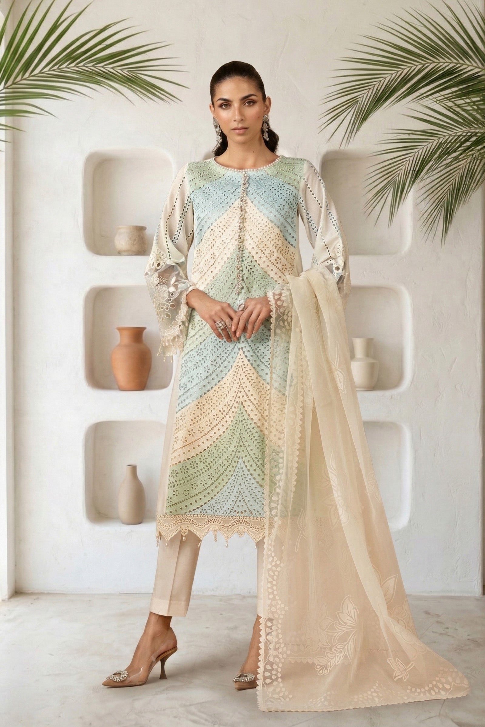 3 Piece Embroidered Lawn Suit