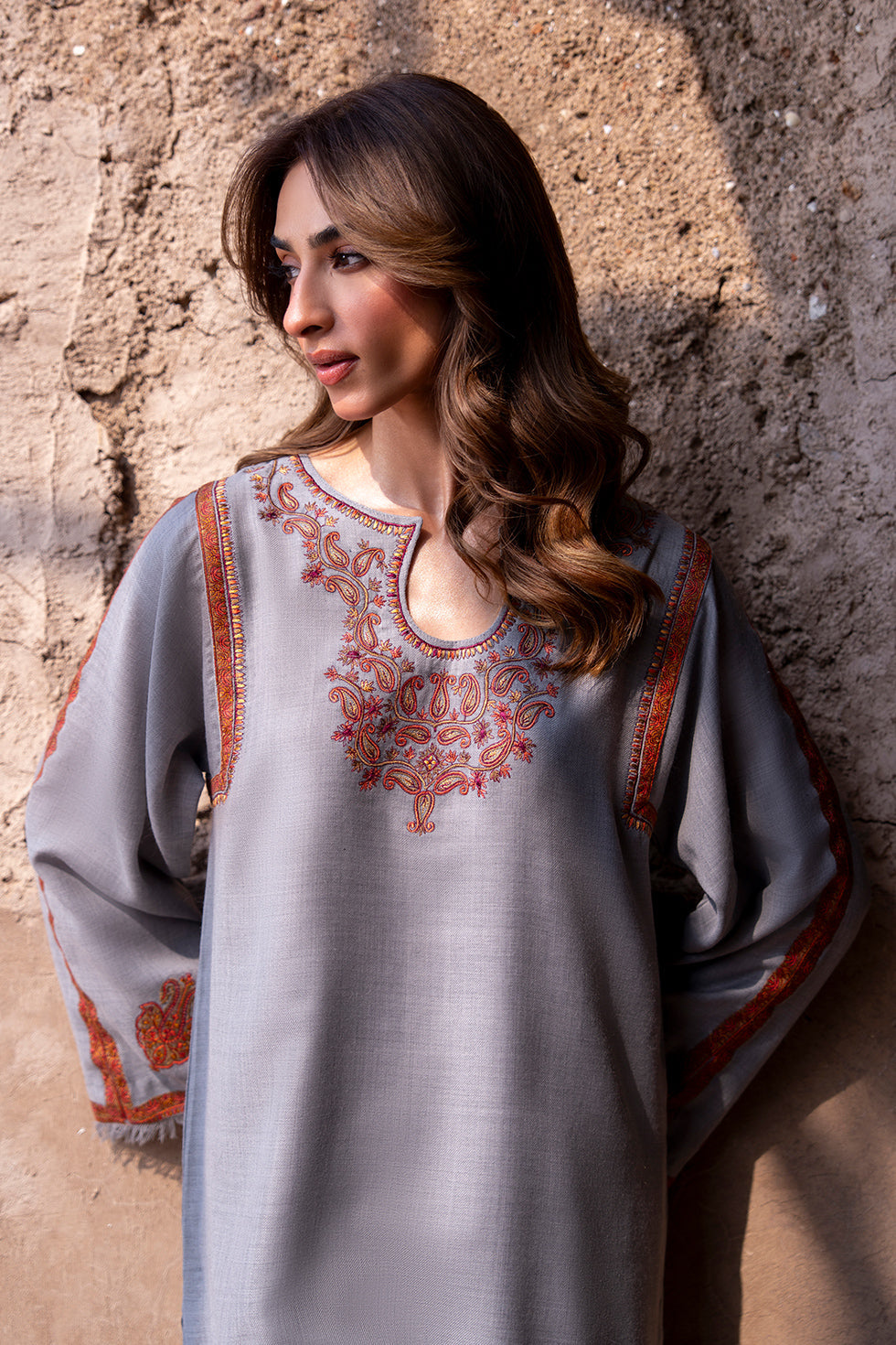 3 Piece Embroidered Organza Suit