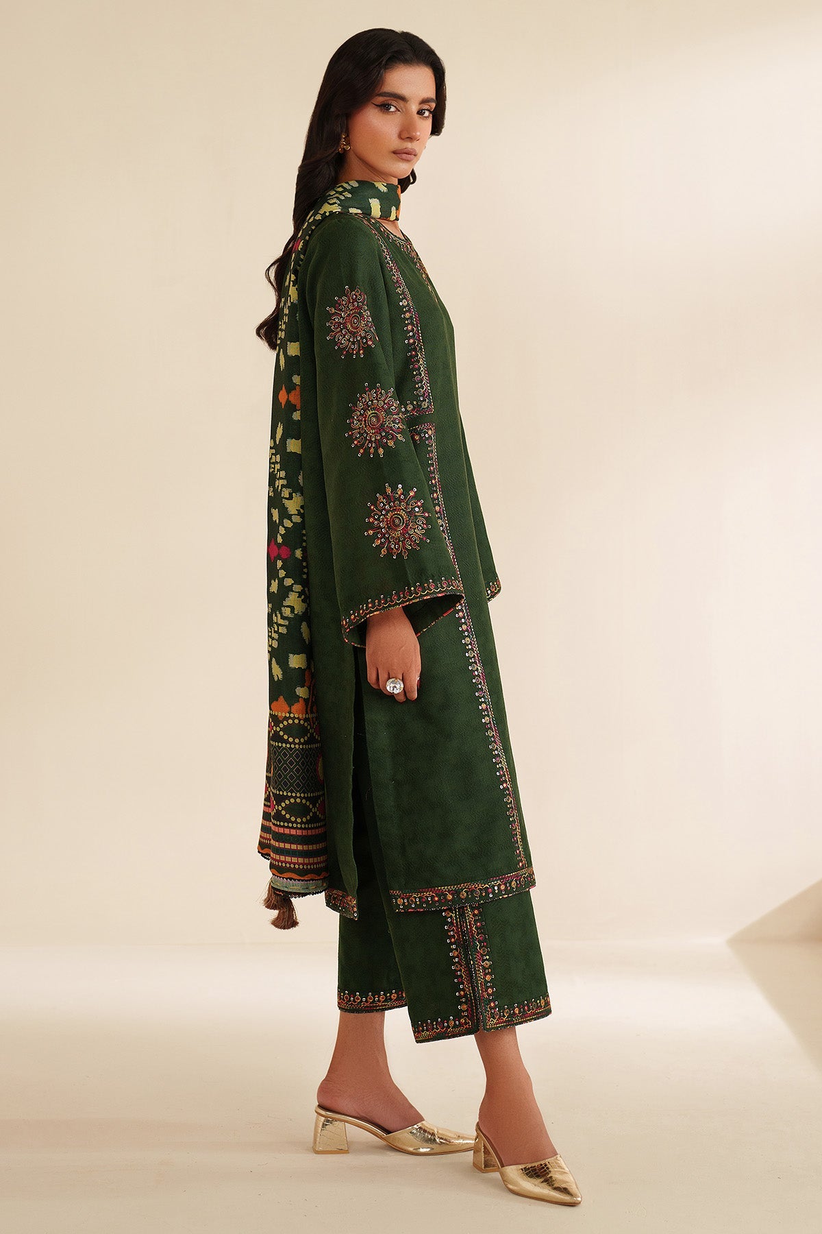 Embroidered Jacquard Khaddar Uw-0212