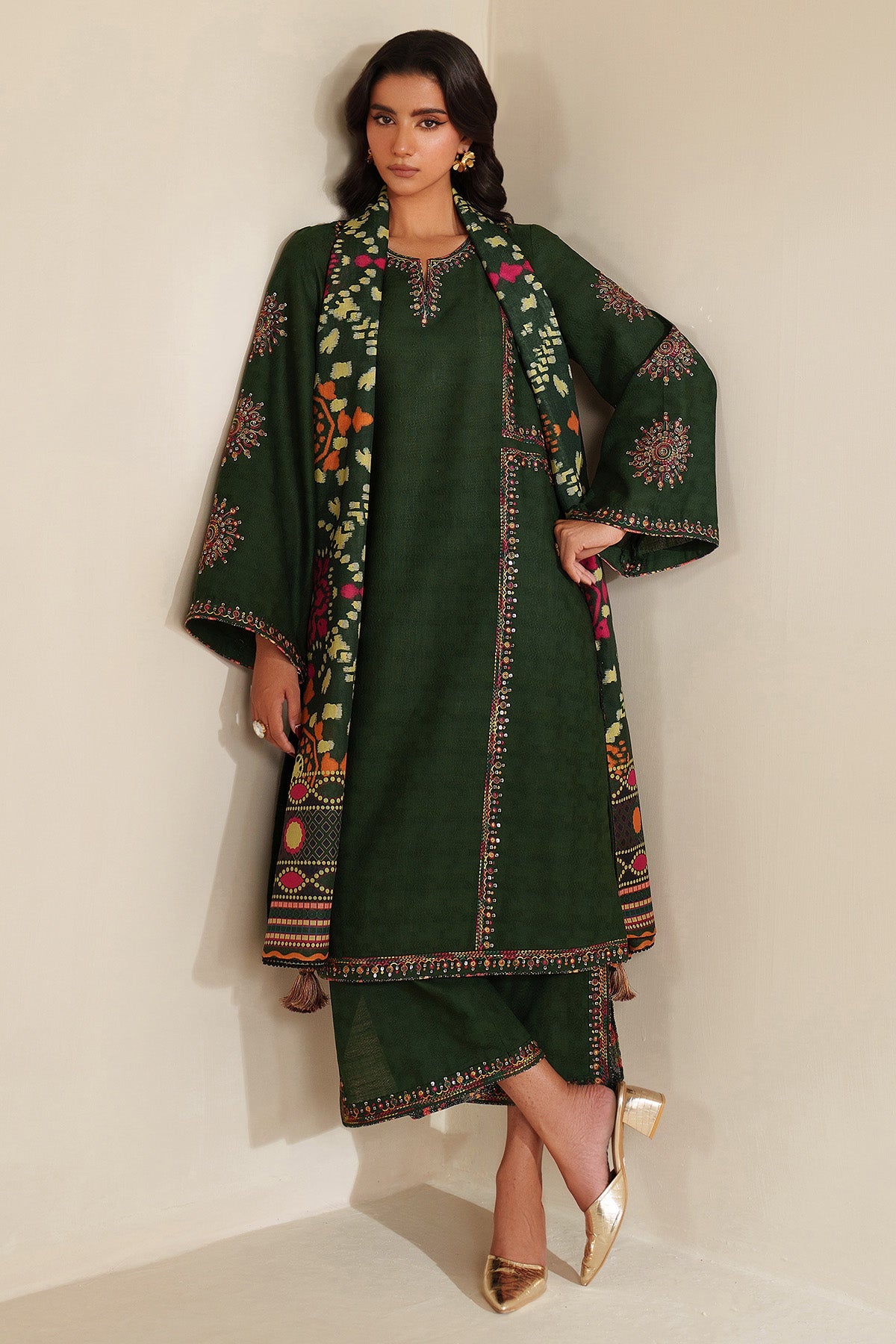 Embroidered Jacquard Khaddar Uw-0212