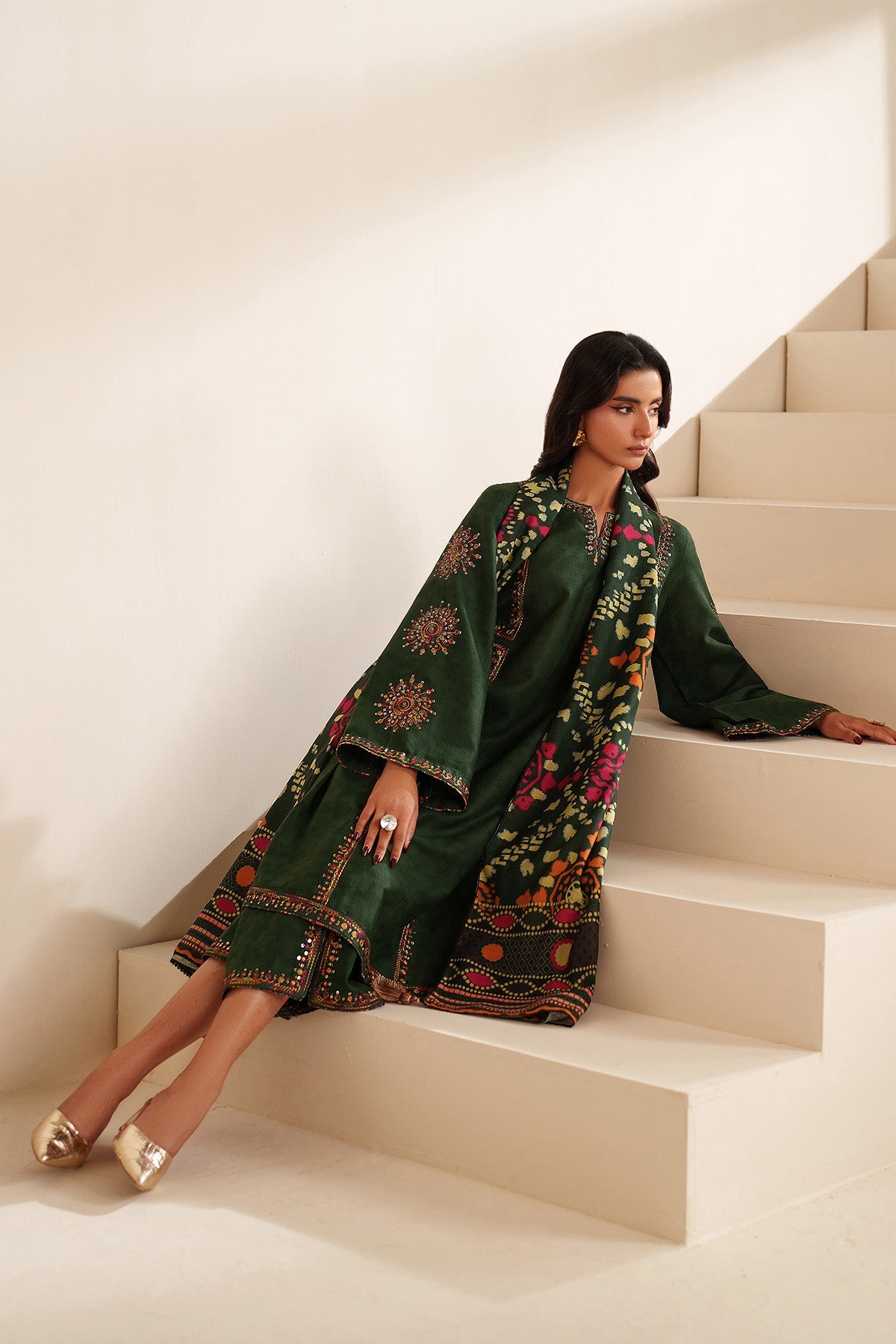 Embroidered Jacquard Khaddar Uw-0212