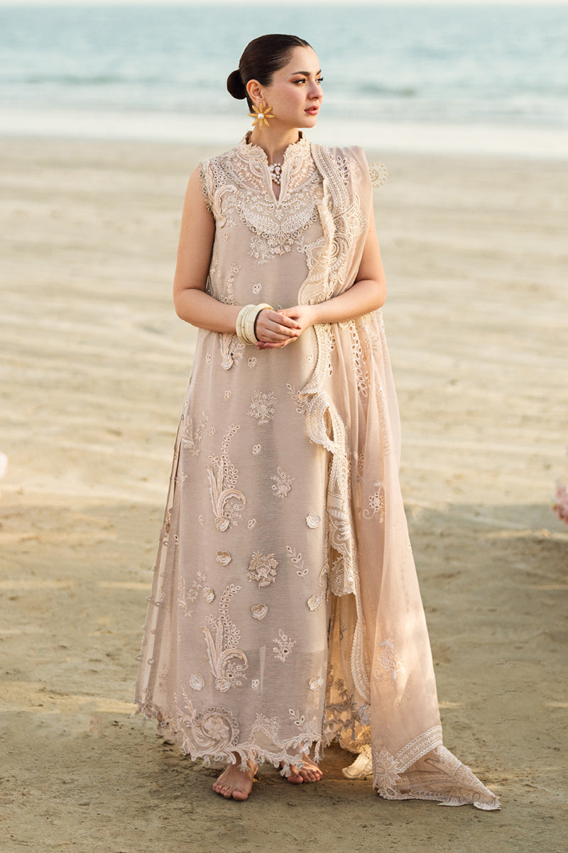 FK-01 Sophia Style — Mairaz Blush Chikankari Three-Piece Suit