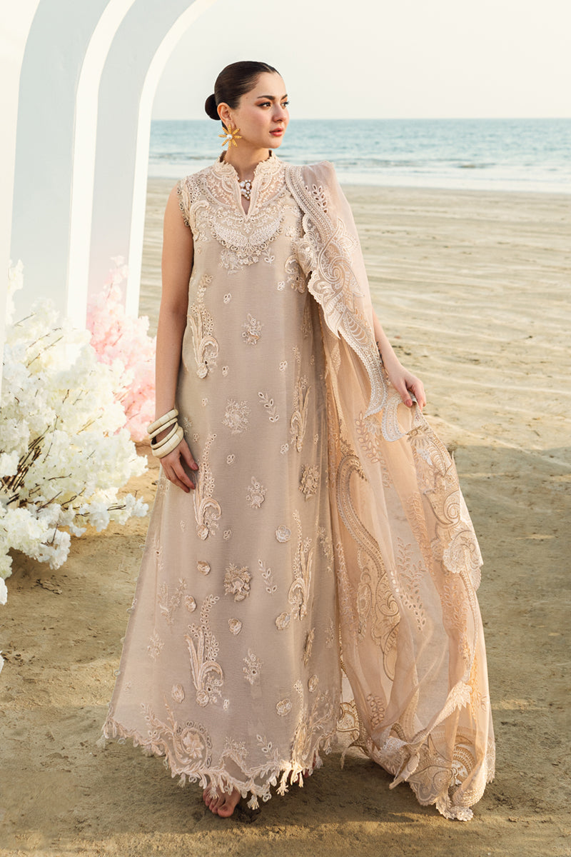 FK-01 Sophia Style — Mairaz Blush Chikankari Three-Piece Suit
