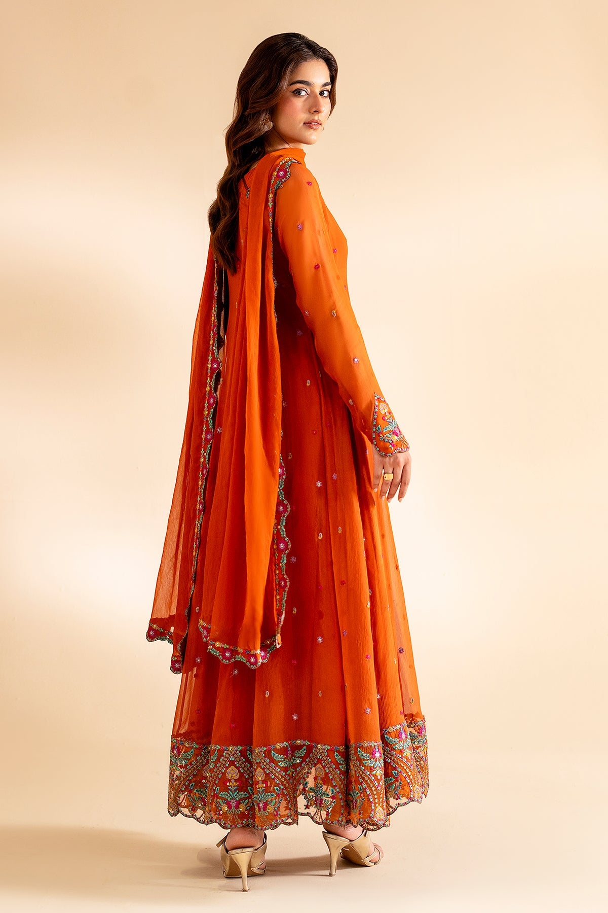 3-PC Embroidered  Chiffon CMA-6-319 