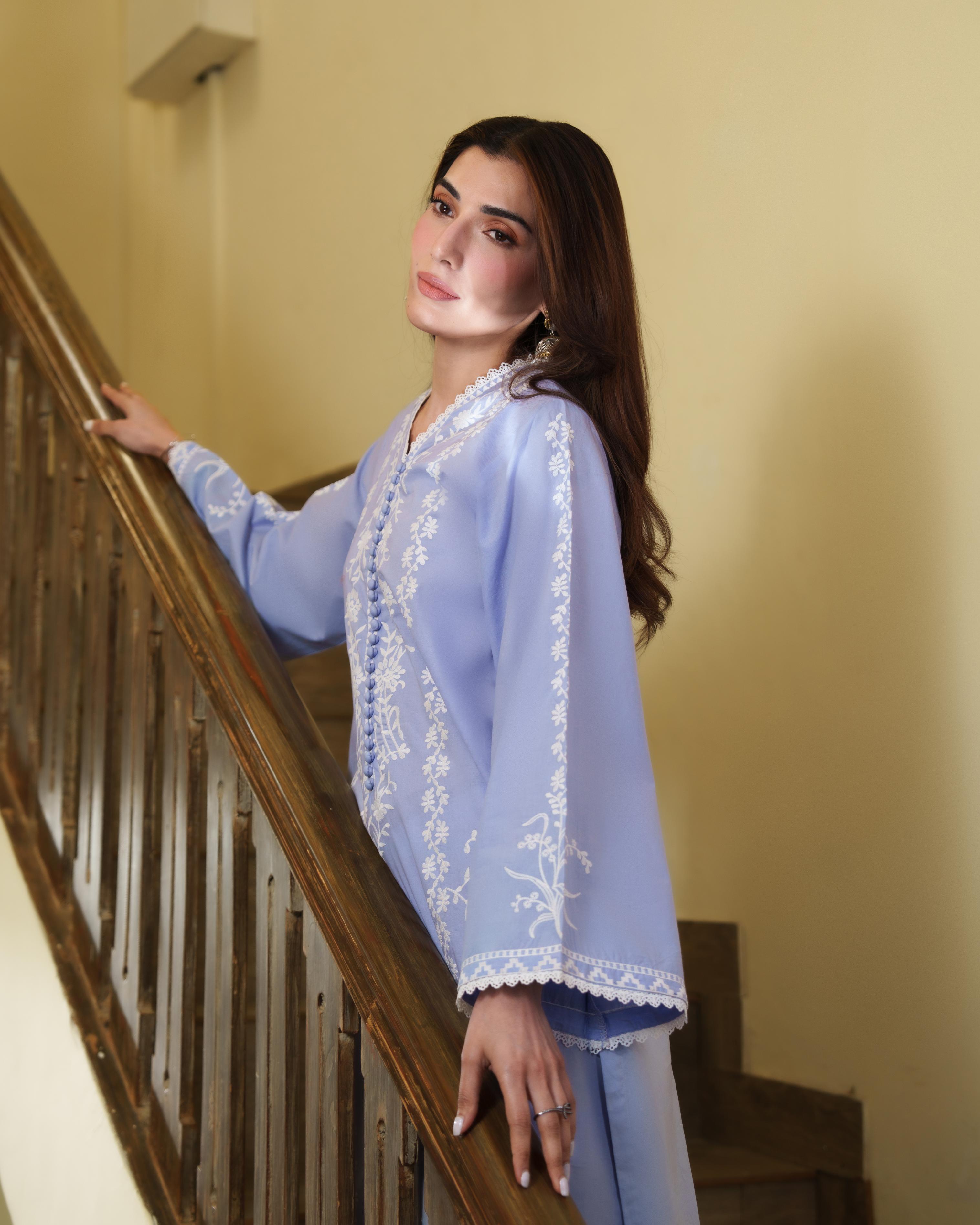 SEYA - Lilac Embroidered Kurta