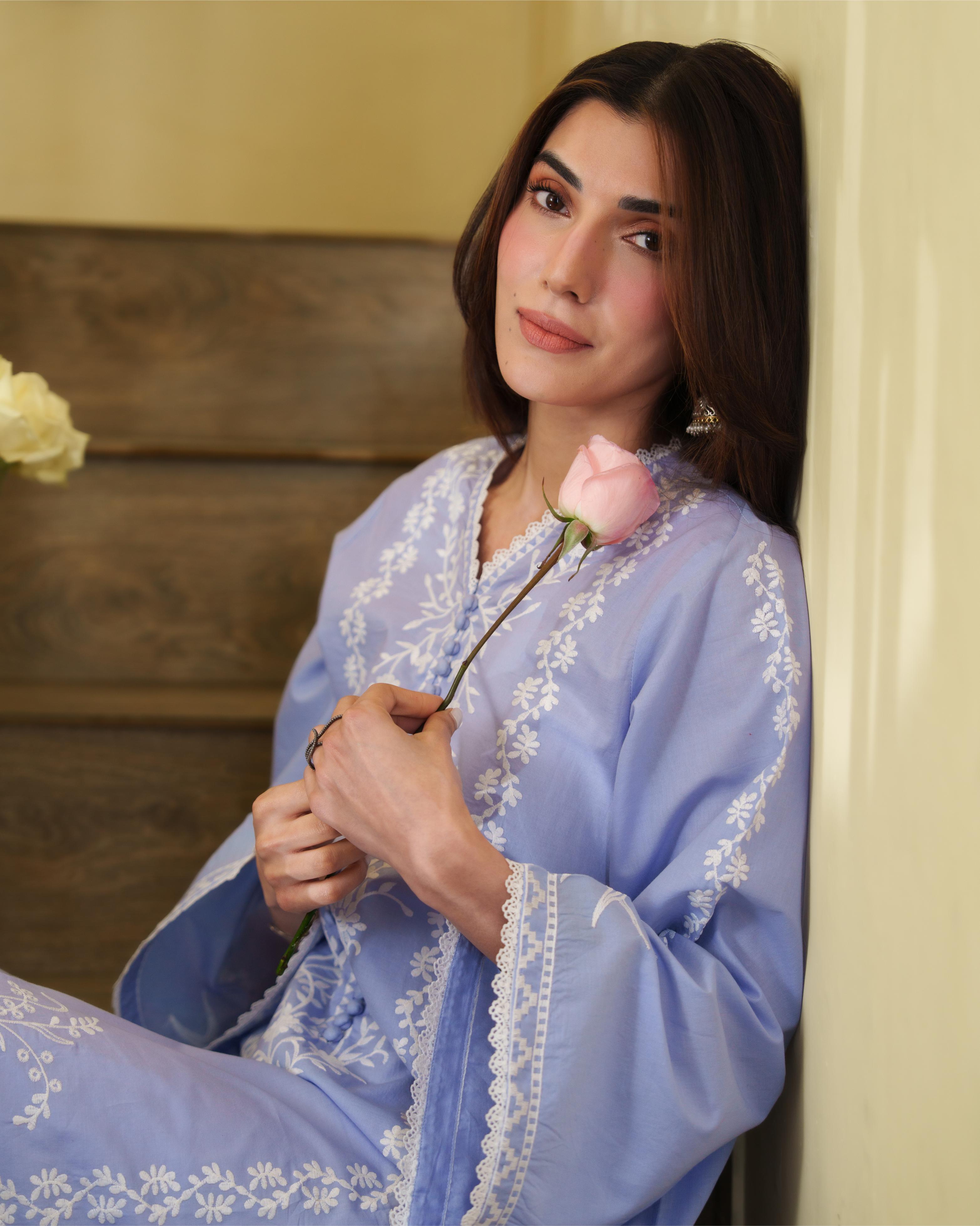 SEYA - Lilac Embroidered Kurta