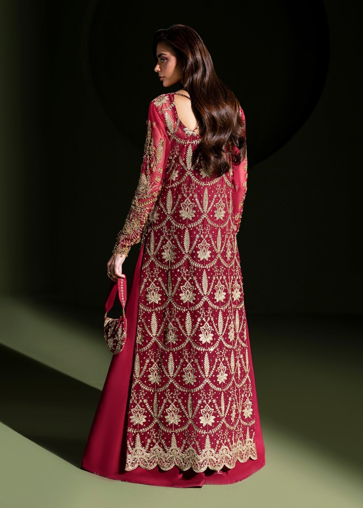 Luxe Style — Mairaz Ruby Red Sharara