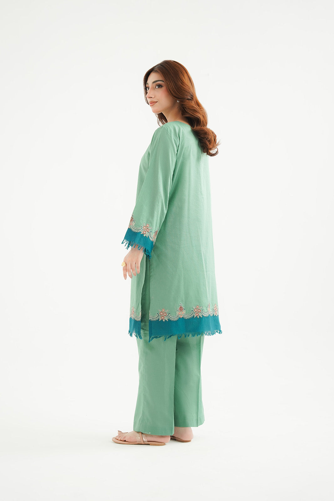 2 Piece Cotton Rip Stop Embroidered Suit (CP0440)