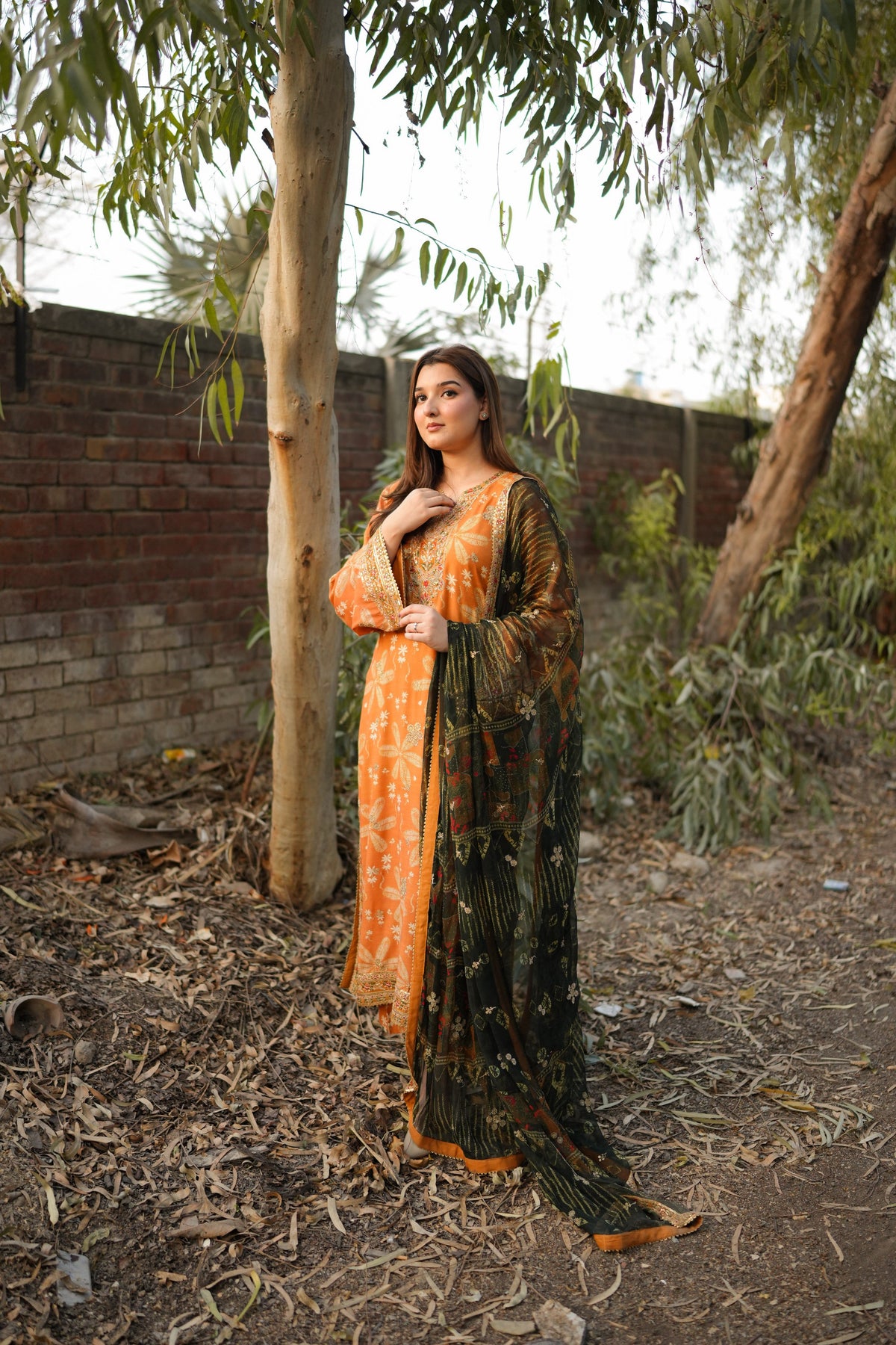 Aneelas Lawn Print Emb 3pc with Chiffon Duppata [SPR-26-14] [Dispatch Time 2 Months]