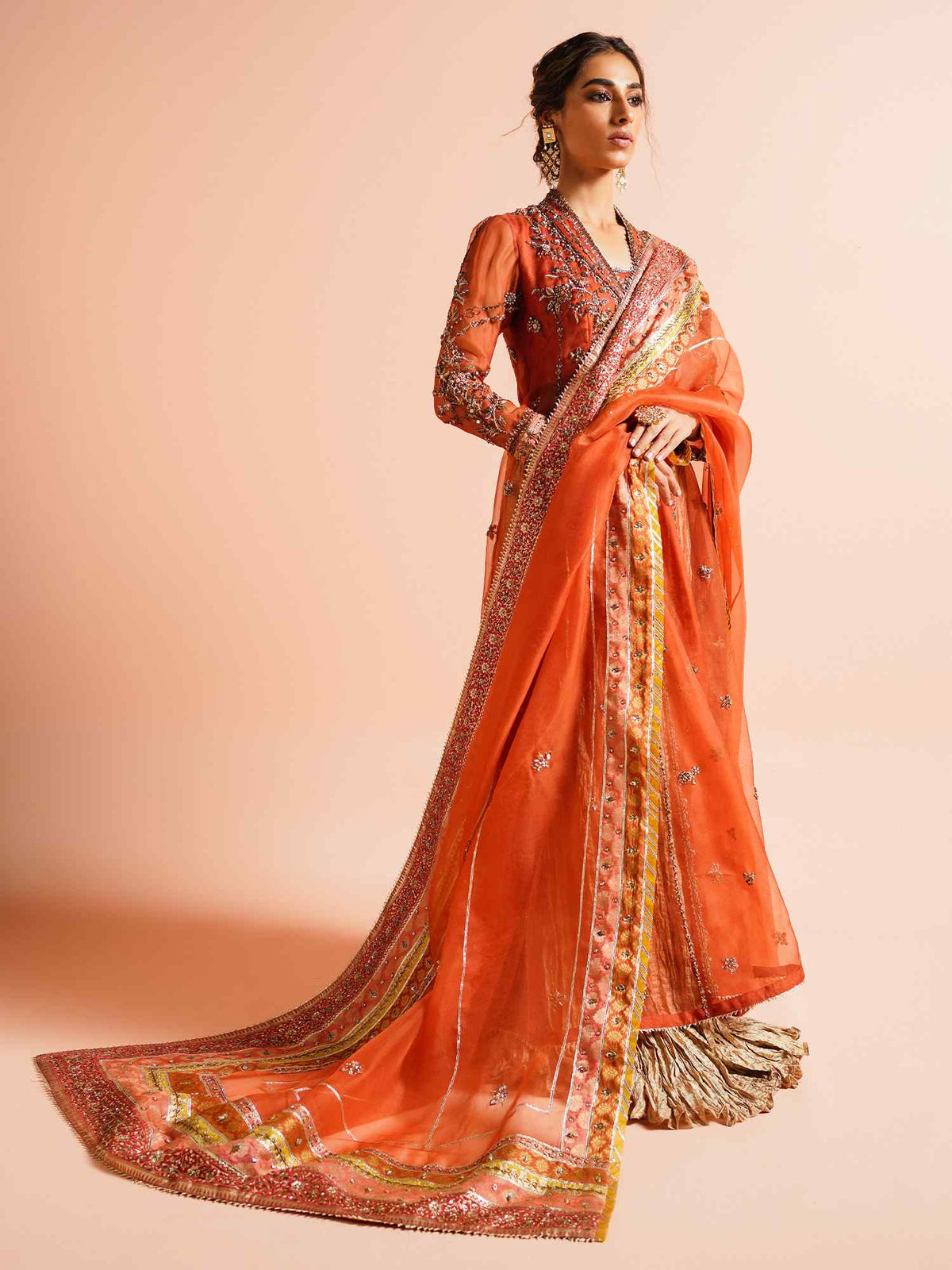 Angarkha, Dupatta & Lehenga