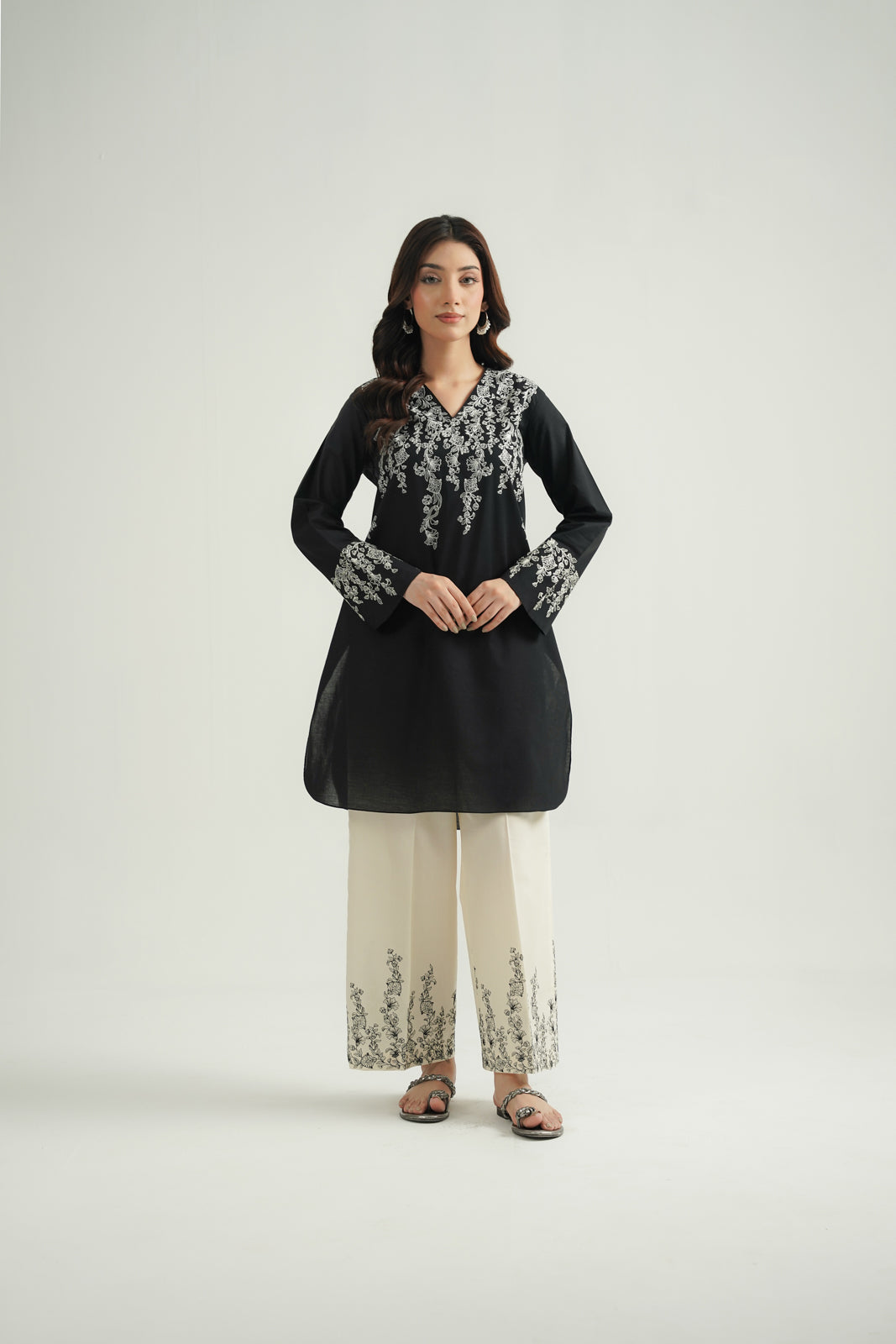 2 Piece Cambric Embroidered Suit (CP0501)