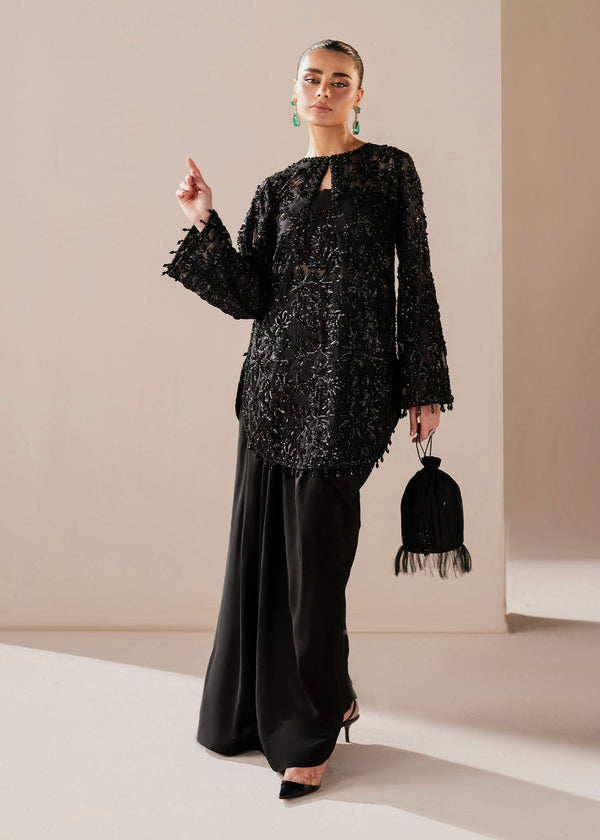 Cerys Style — Mairaz Black Three-Piece Suit