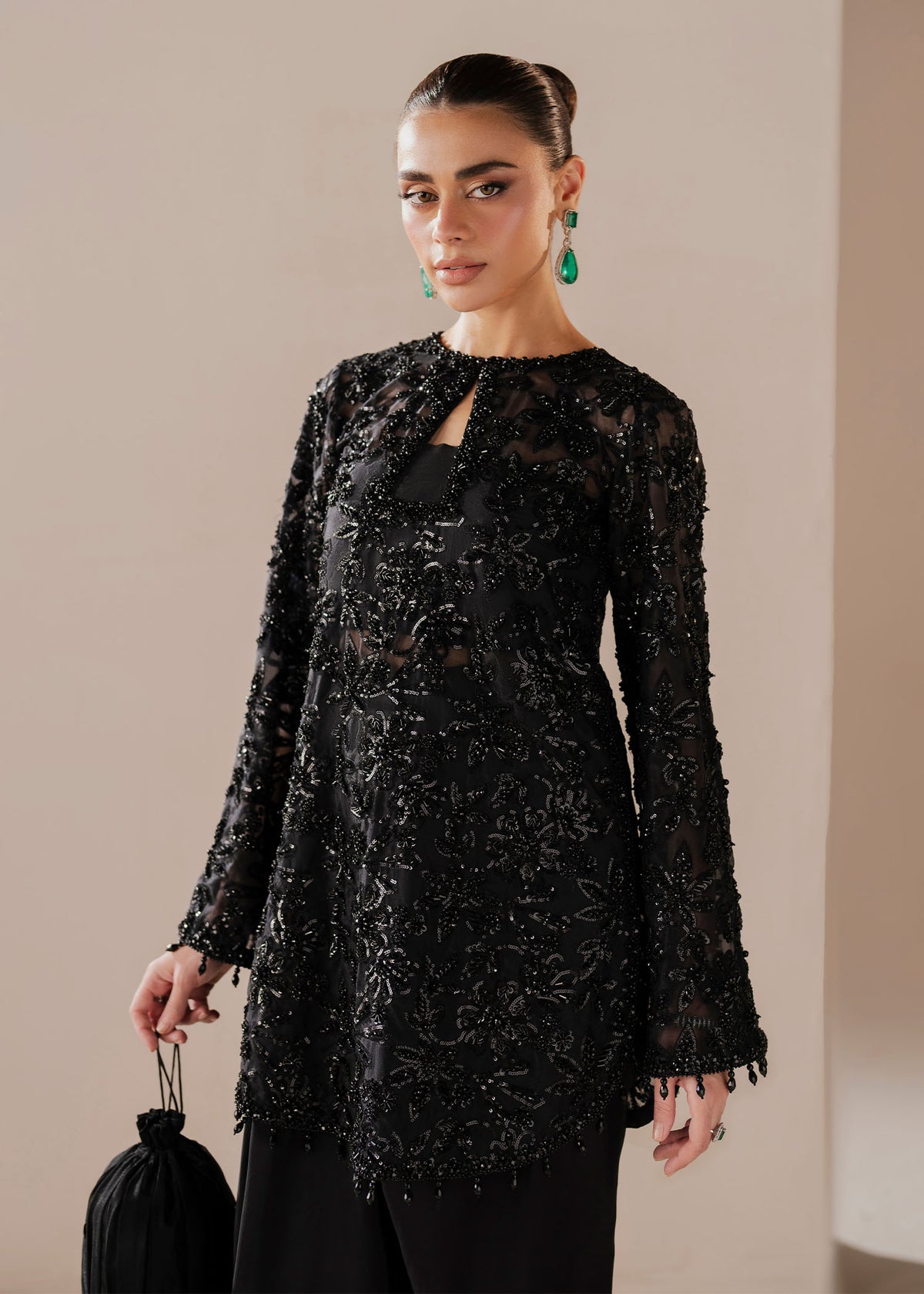 Cerys Style — Mairaz Black Three-Piece Suit