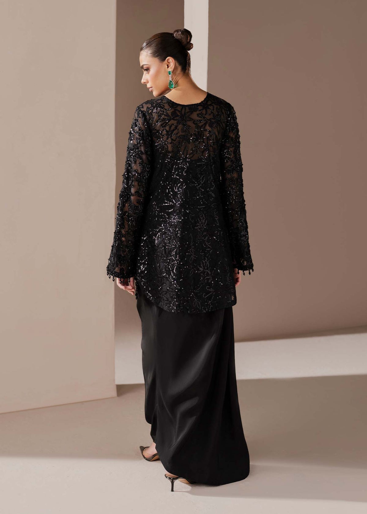Cerys Style — Mairaz Black Three-Piece Suit