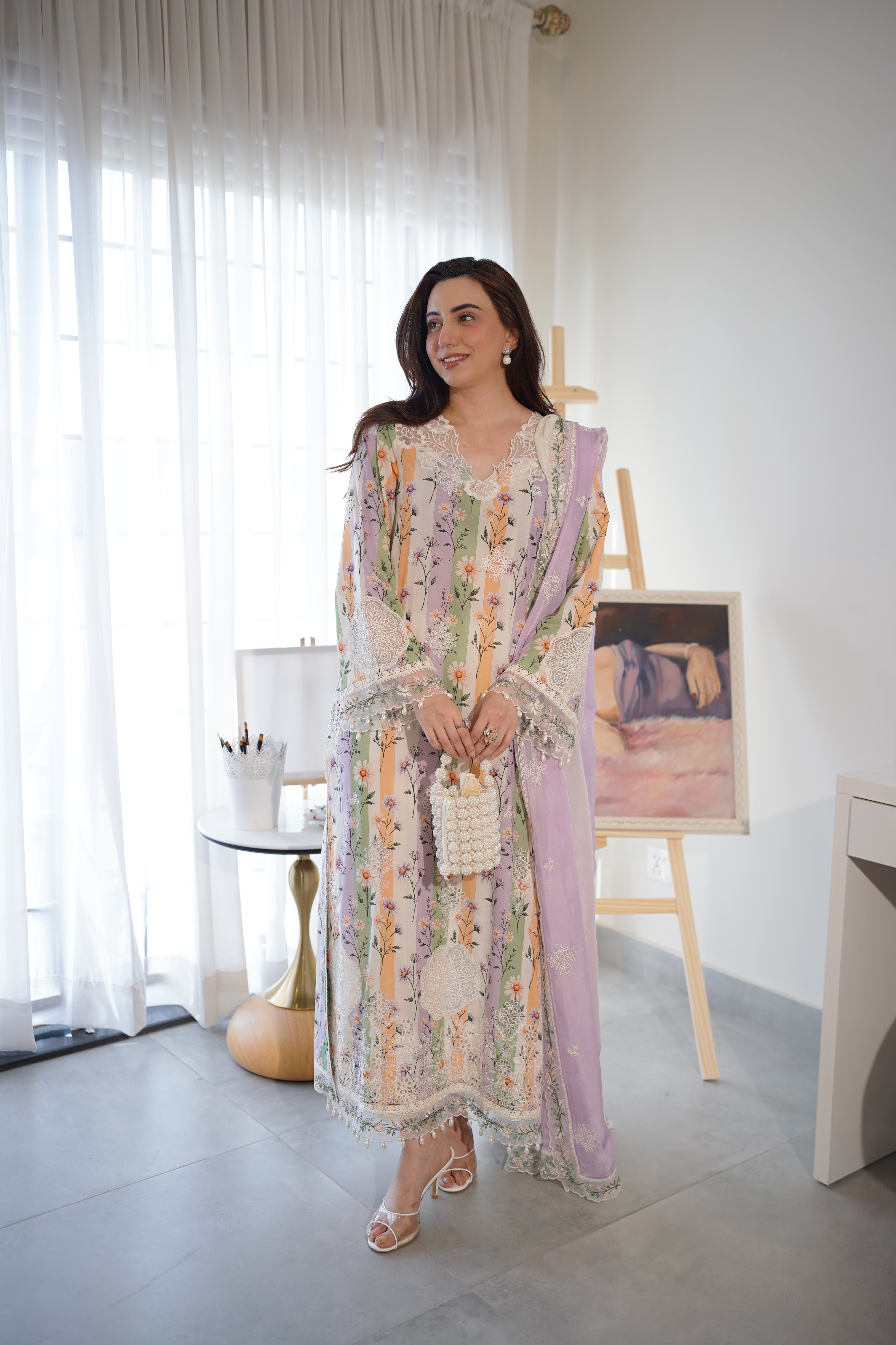 Aneelas Print Lawn Emb 3pc [SPR-26-57-A] [Dispatch Time 2 Months]