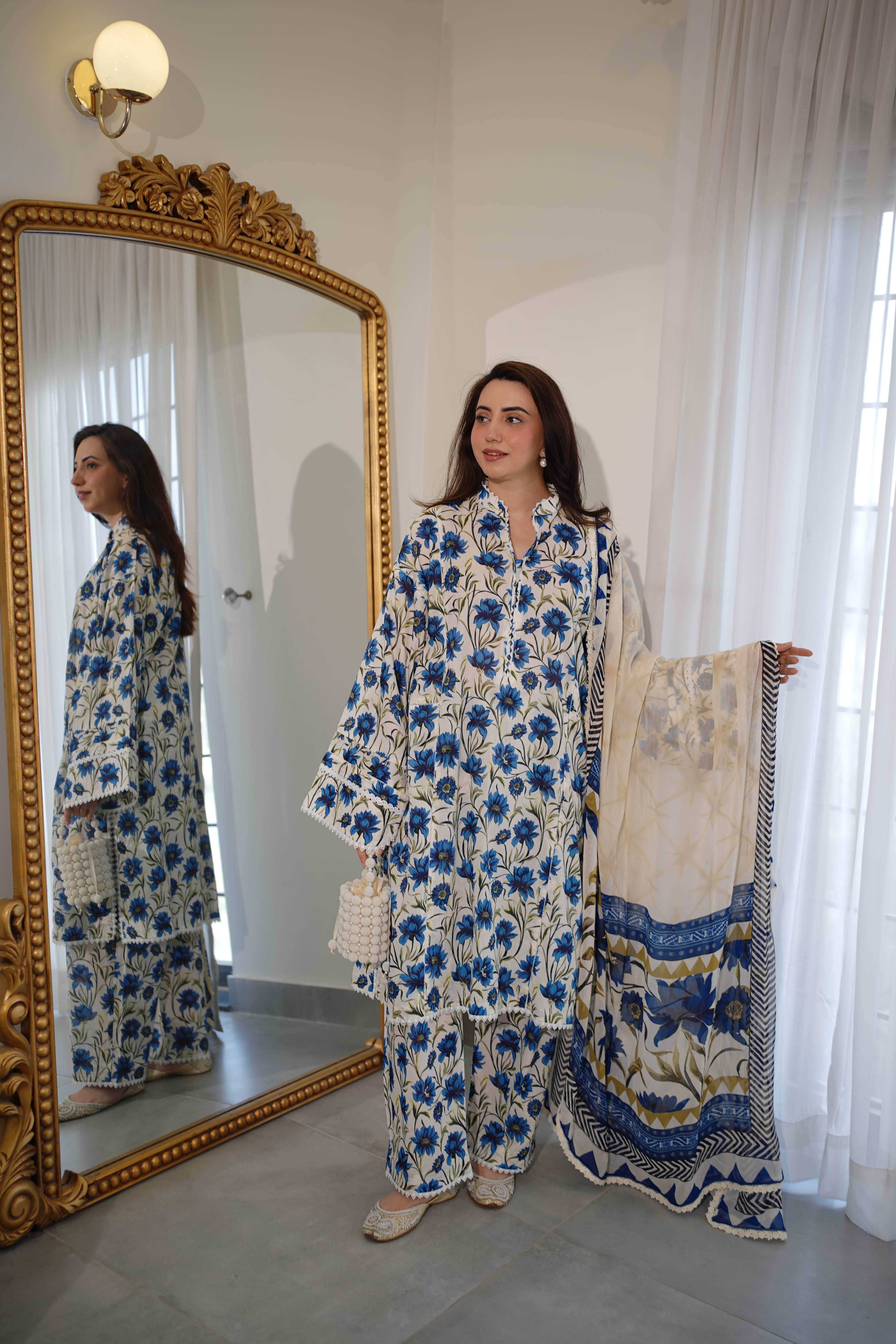 Aneelas Lawn Printed 2pc Plain Trouser [SPR-26-55-A] [Dispatch Time 2 Months]