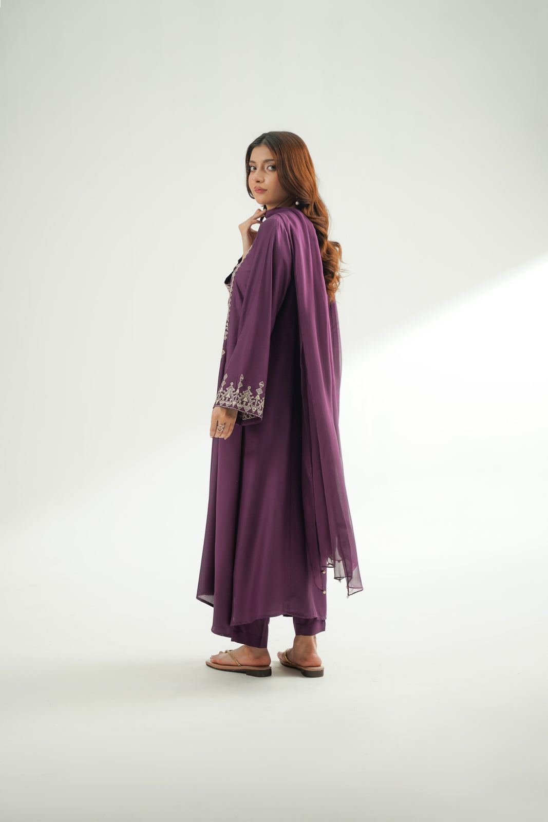 3 Piece Arabic Lawn Embroidered Suit (CS0583)