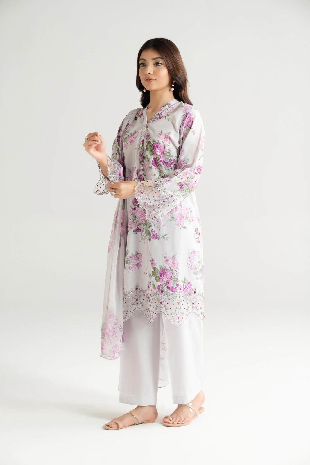 3 Piece Printed Lawn Embroidered Suit (CP0461)