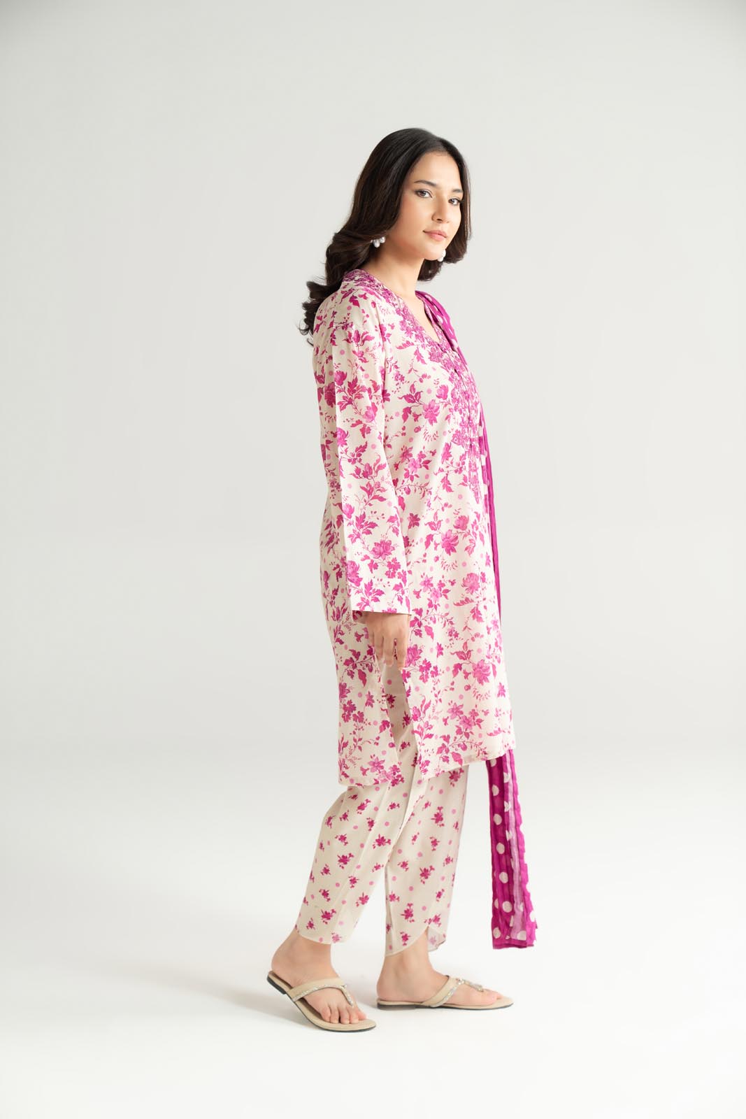 3 Piece Printed Lawn Embroidered Suit (CP0467)