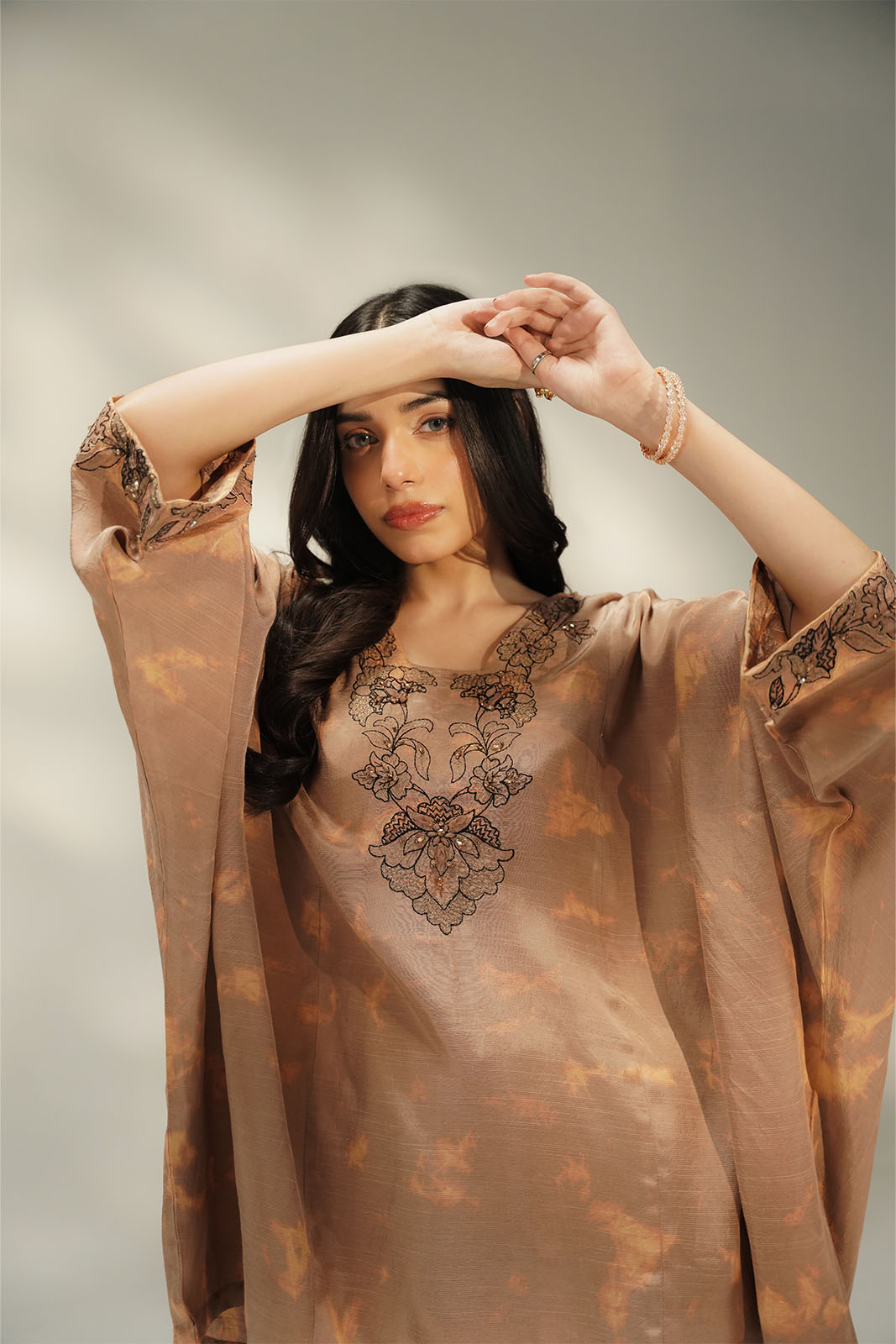 2 Piece Raw Silk Embroidered Suit (FS0082)