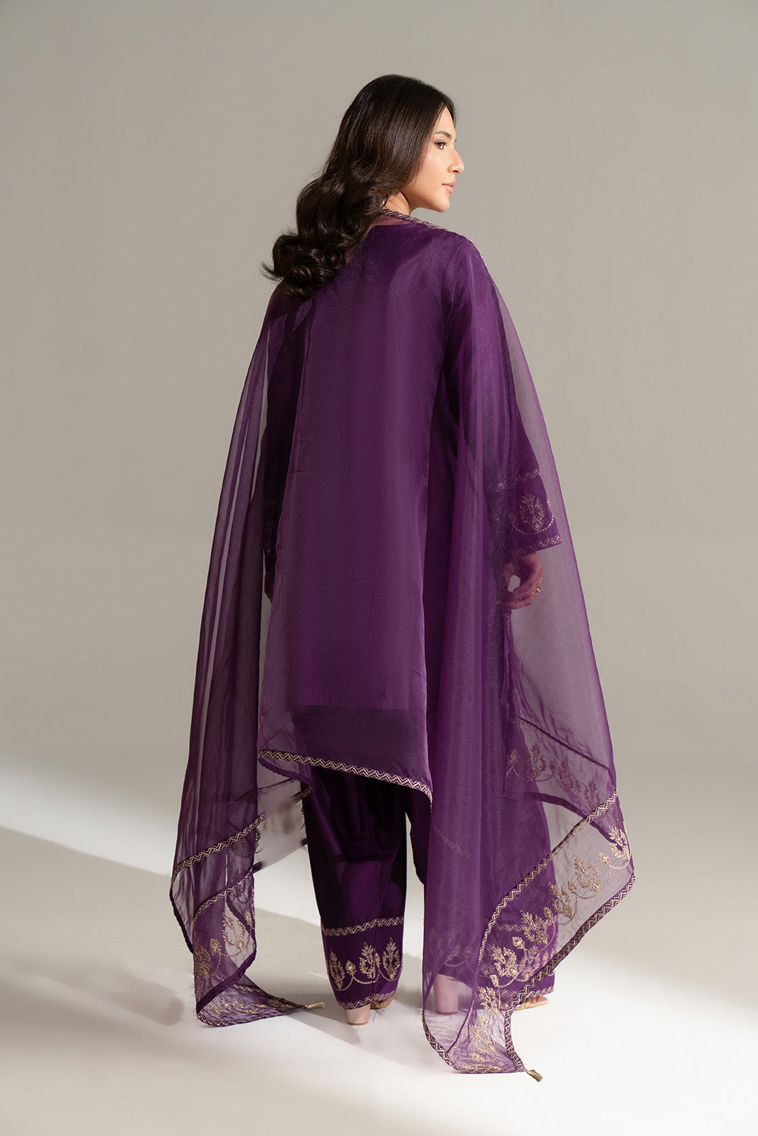 3 Piece Cotton Silk Embroidered Suit (FS0163)