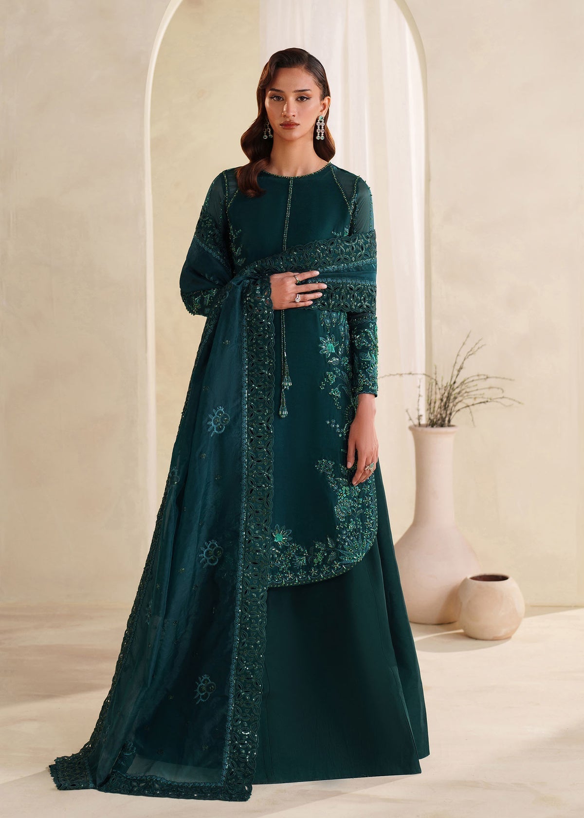 Eiza Style — Mairaz Bottle Green Three-Piece Suit
