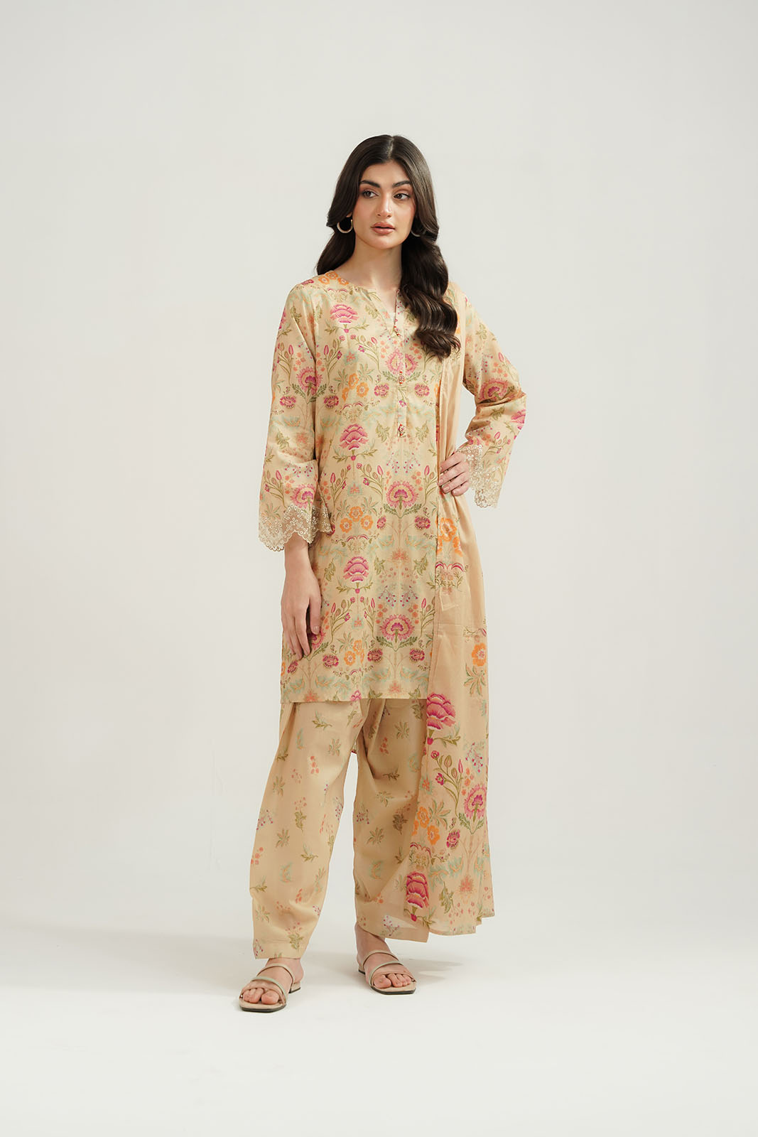 3 Piece Printed Lawn Printed Suit (CP0454)