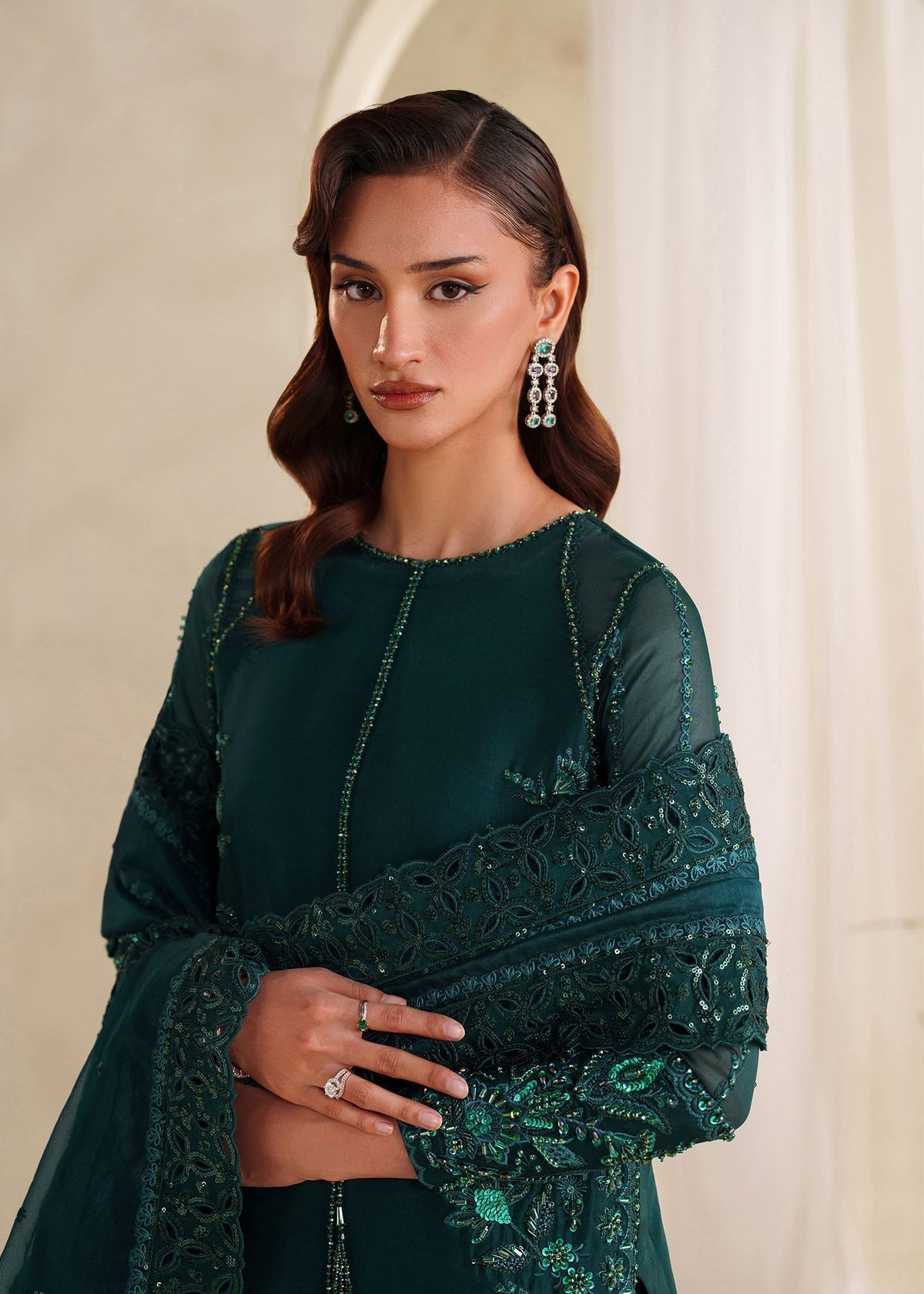 Eiza Style — Mairaz Bottle Green Three-Piece Suit