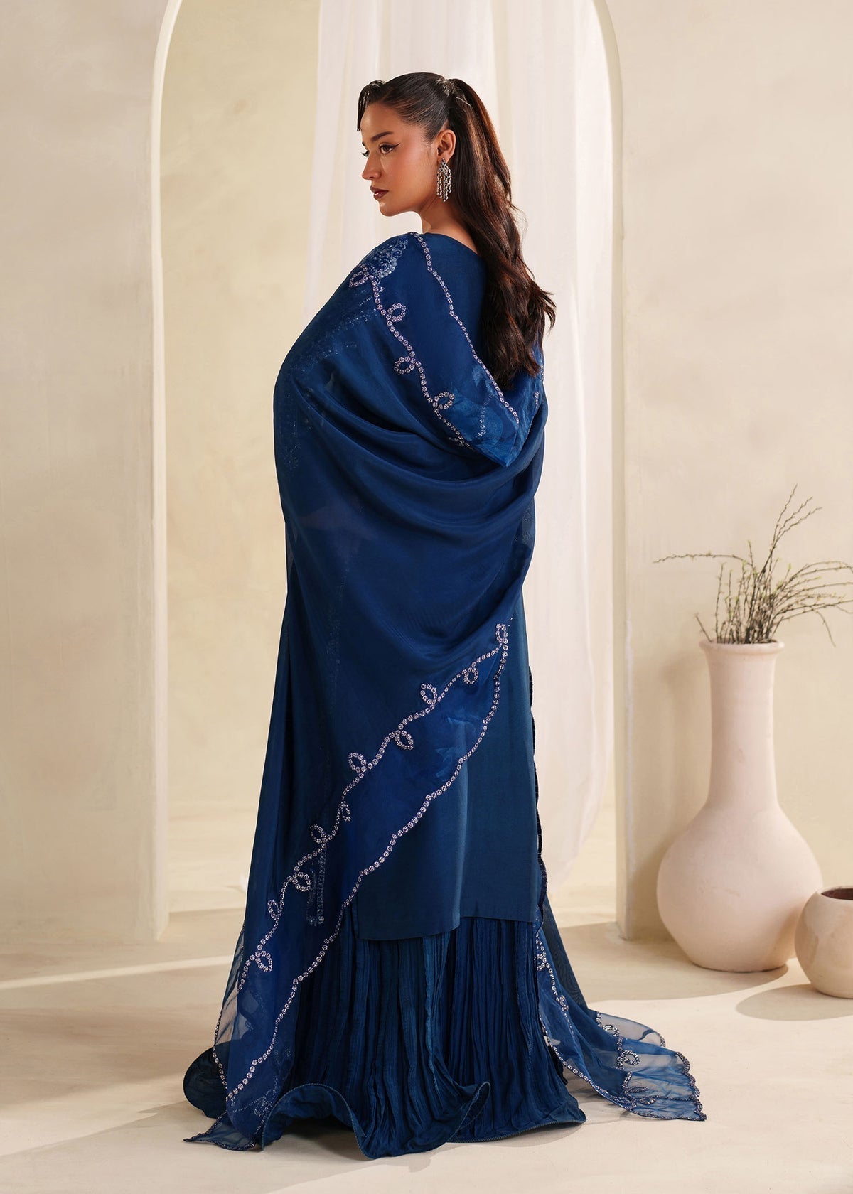 Chloe Style — Mairaz Blue Three-Piece Suit