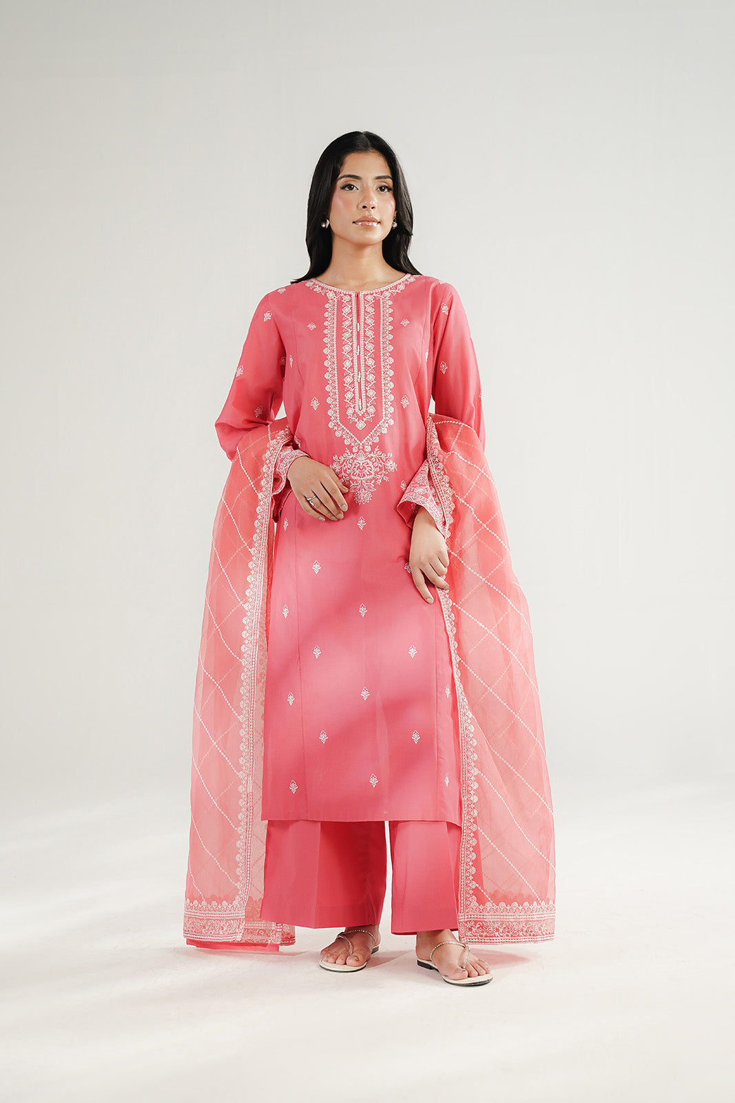 3 Piece Lawn Embroidered Suit (CS0683)