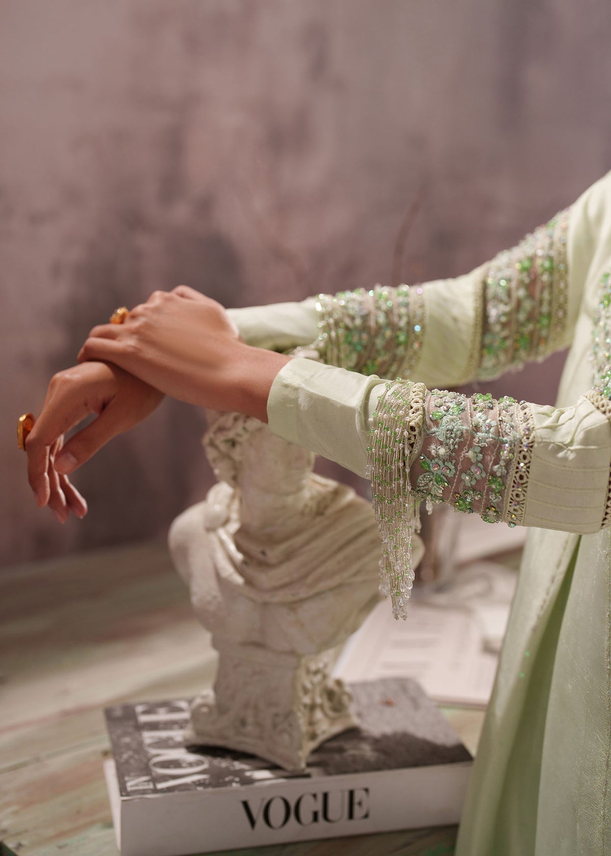 Lirien Style — Mairaz Mint Green Three-Piece Suit
