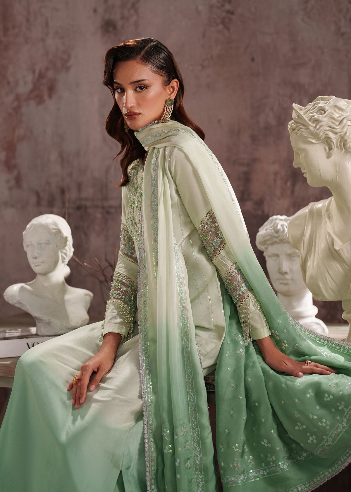 Lirien Style — Mairaz Mint Green Three-Piece Suit