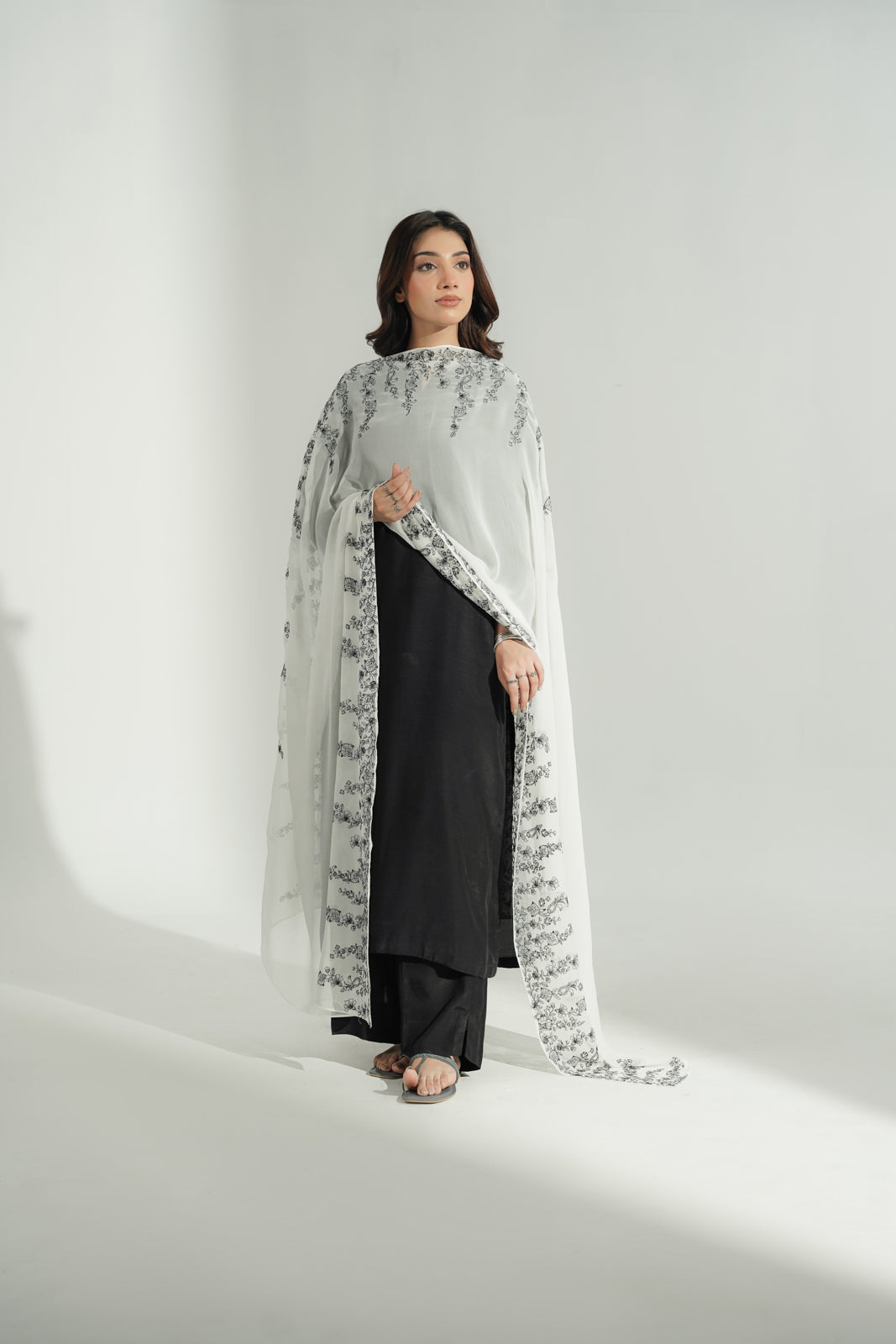 1 Piece Chiffon Embroidered Dupatta (FD0115)