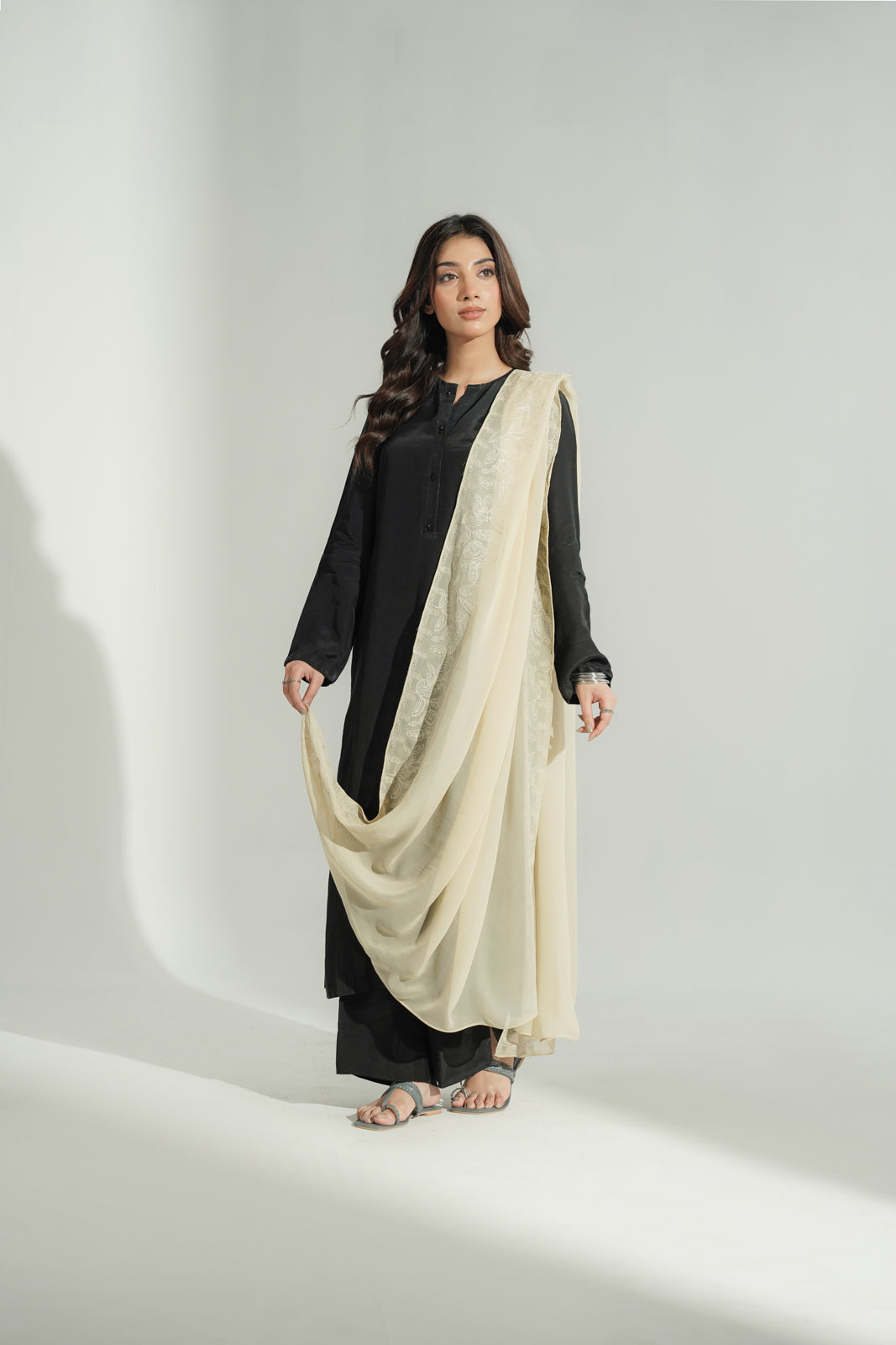 1 Piece Chiffon Embroidered Dupatta (FD0120)