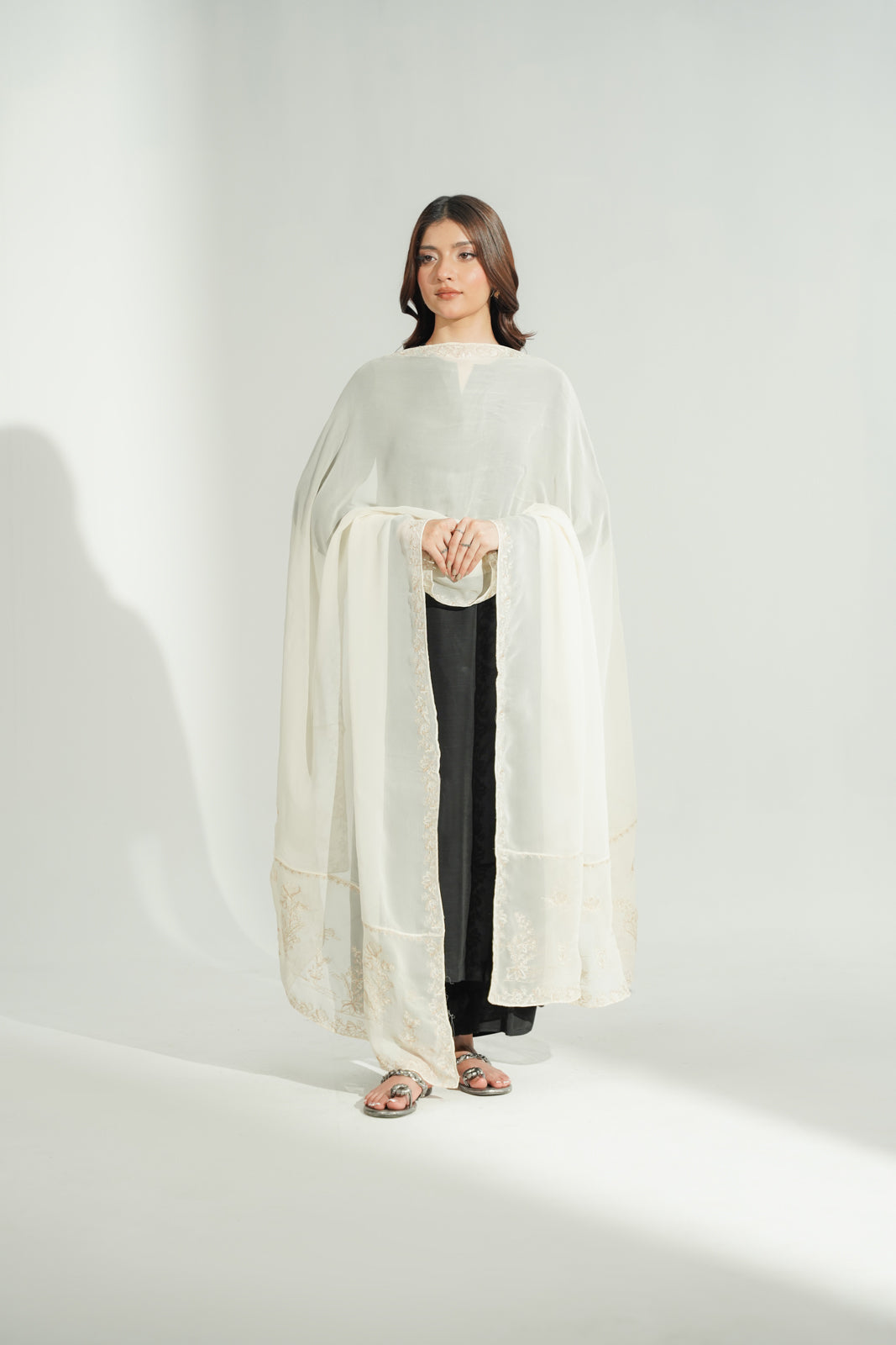 1 Piece Chiffon Embroidered Dupatta (FD0124)