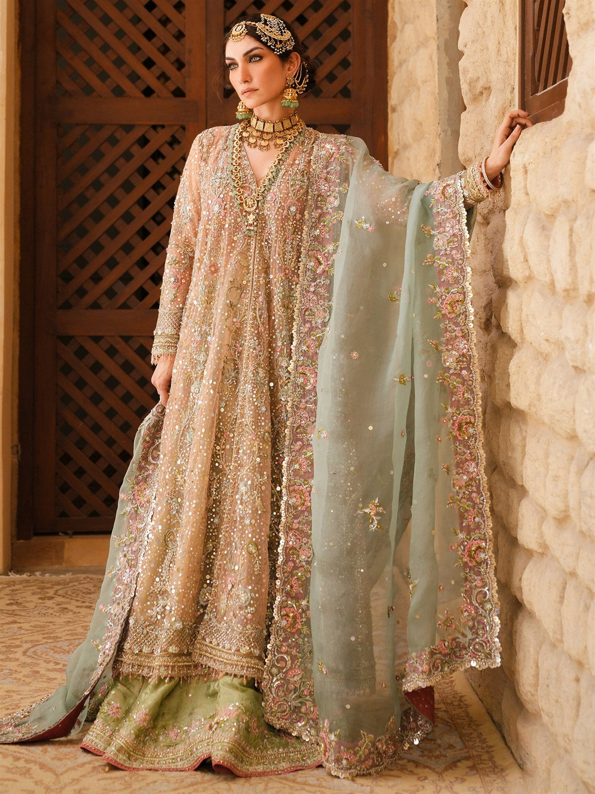 Kalidar, Blouse, Lehenga & Dupatta