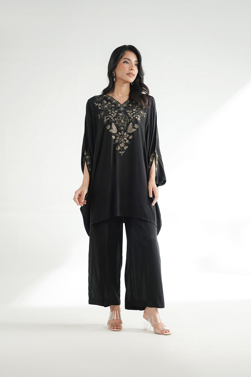 2 Piece Raw Silk Embroidered Suit (FS0203)