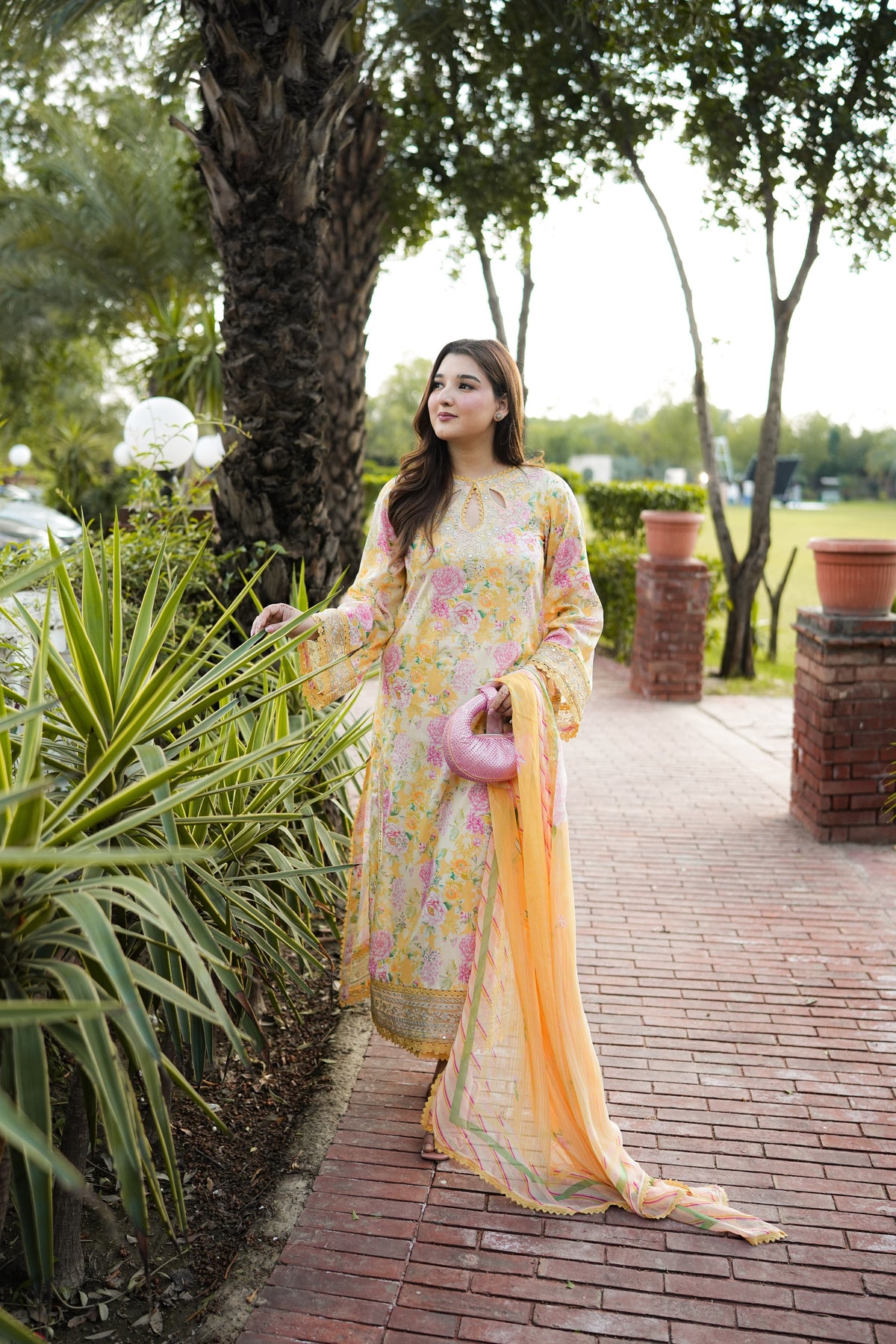 Aneelas Lawn Emb Print Chiffon Duppata 3pc [SPR-26-28-A] [Dispatch Time 1.5 Months]